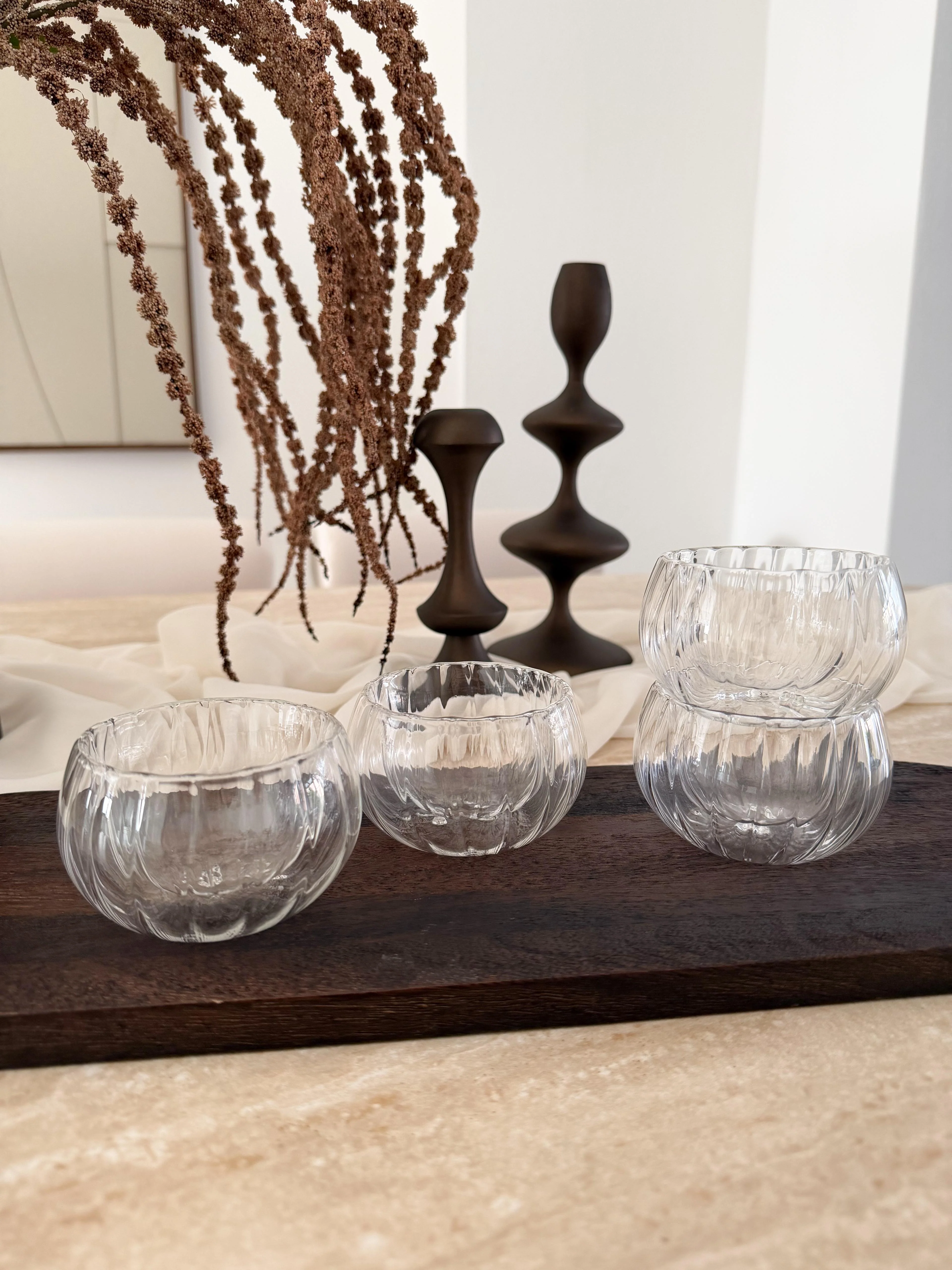 2er doppelwändige Lines Dip Set aus Glas - Image 2