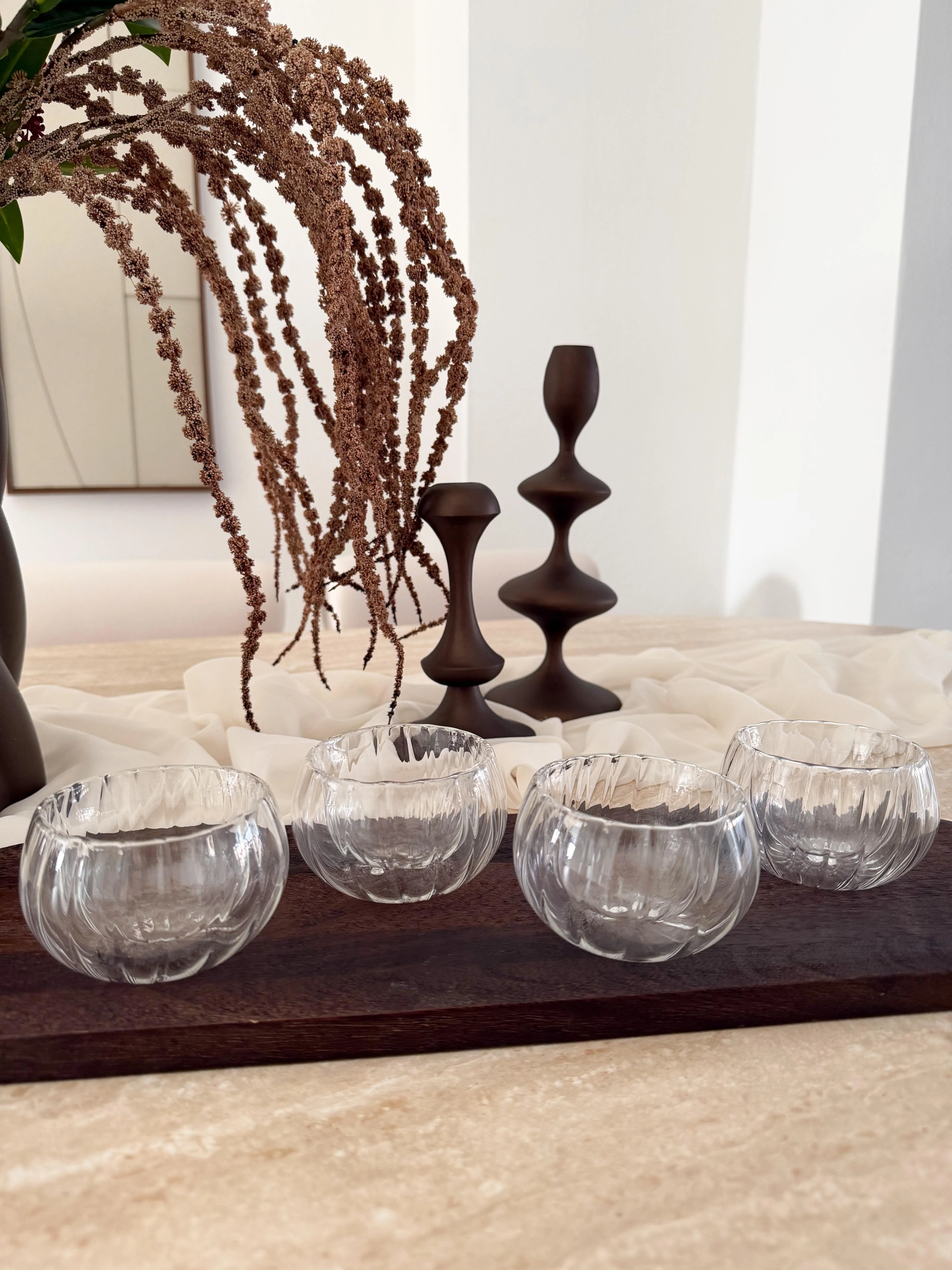 2er doppelwändige Lines Dip Set aus Glas - Image 3