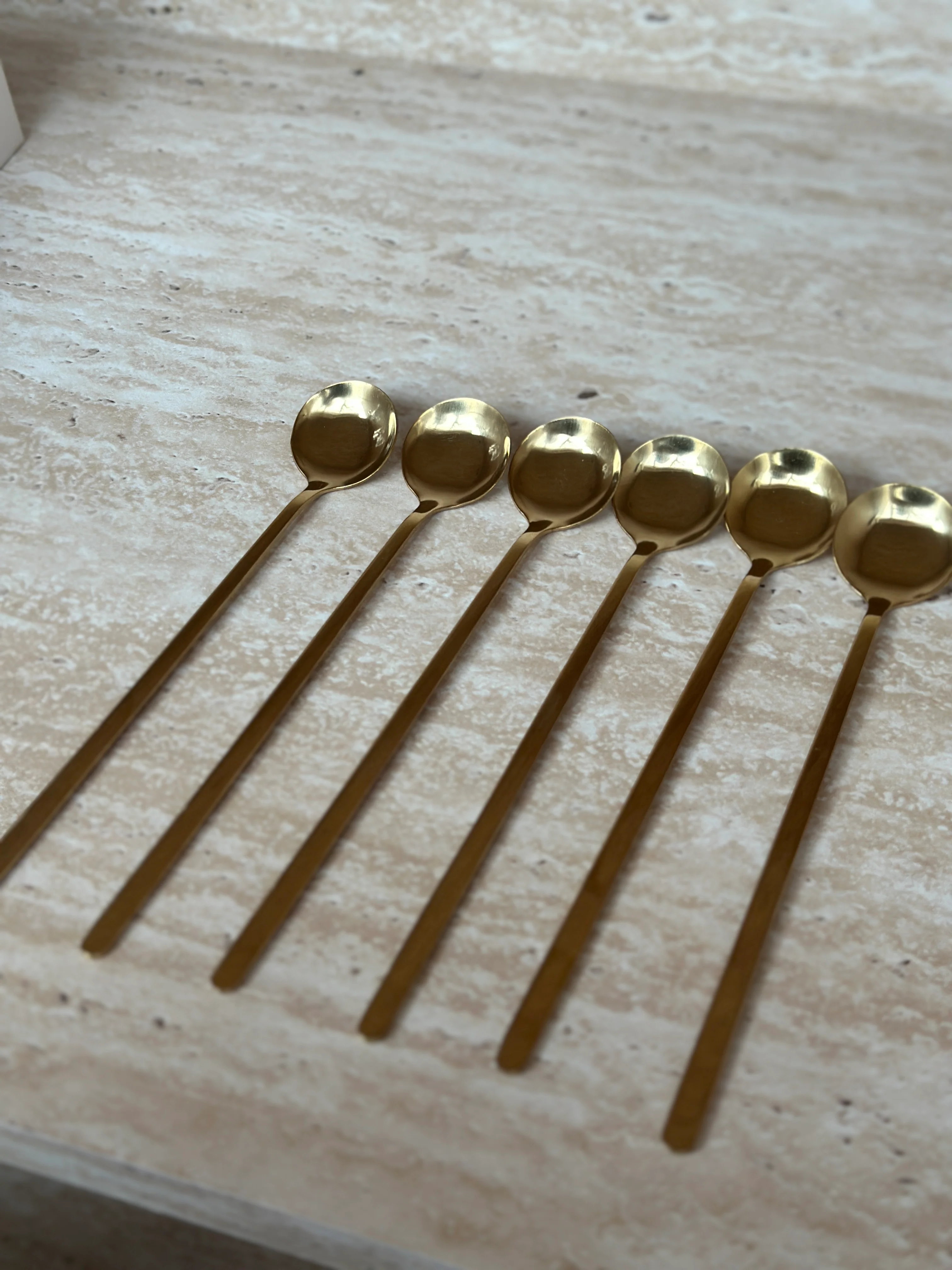 6er Longdrinklöffel gold 17cm - Image 6