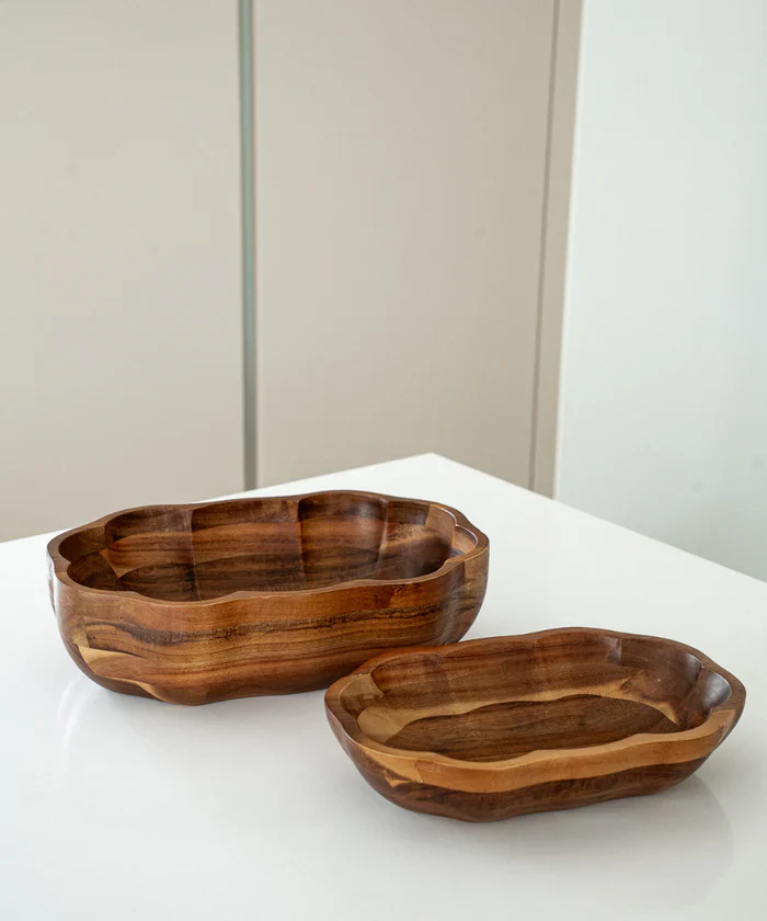 Akazienholz Bloom Schale 23cm - Image 7