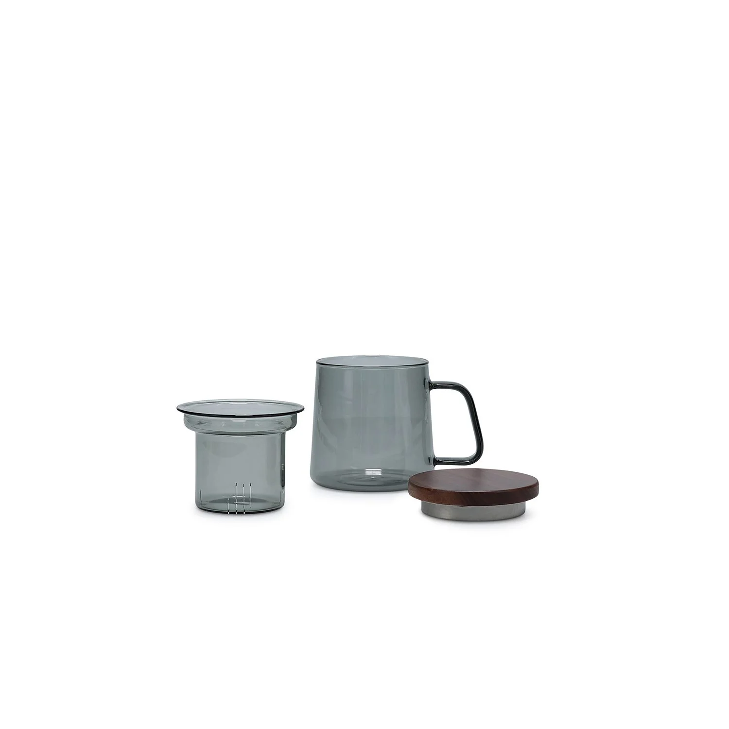 Tasse Luma grau 23cl mit Glasfilter und Deckel - Image 3