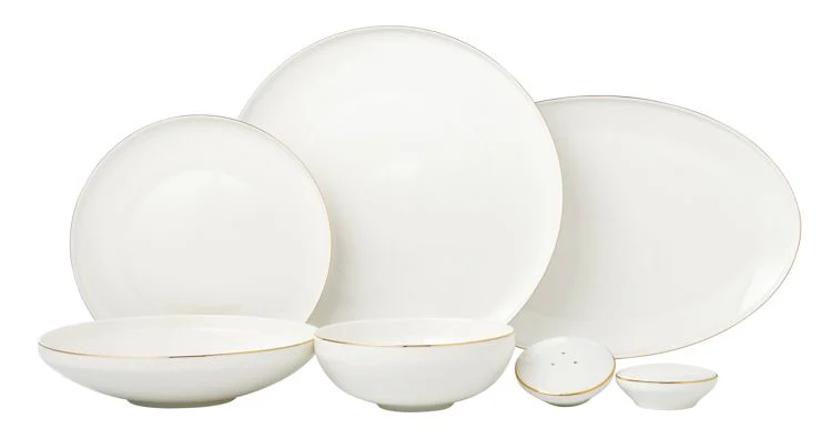 Bricard Canet Geschirr Set | weiss-gold 27-Teilig - Image 2