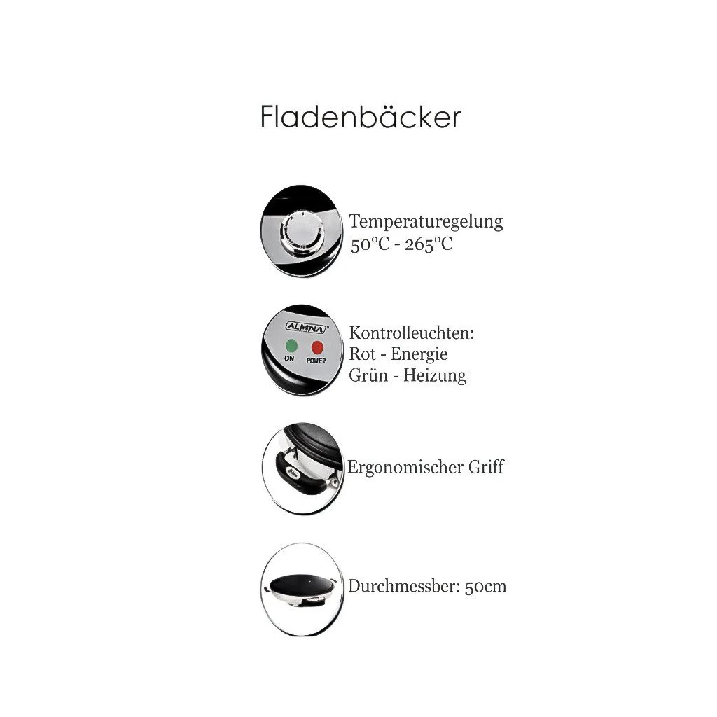 Crêpesmaker Elektrischer Fladenbäcker ø50 cm - Image 10