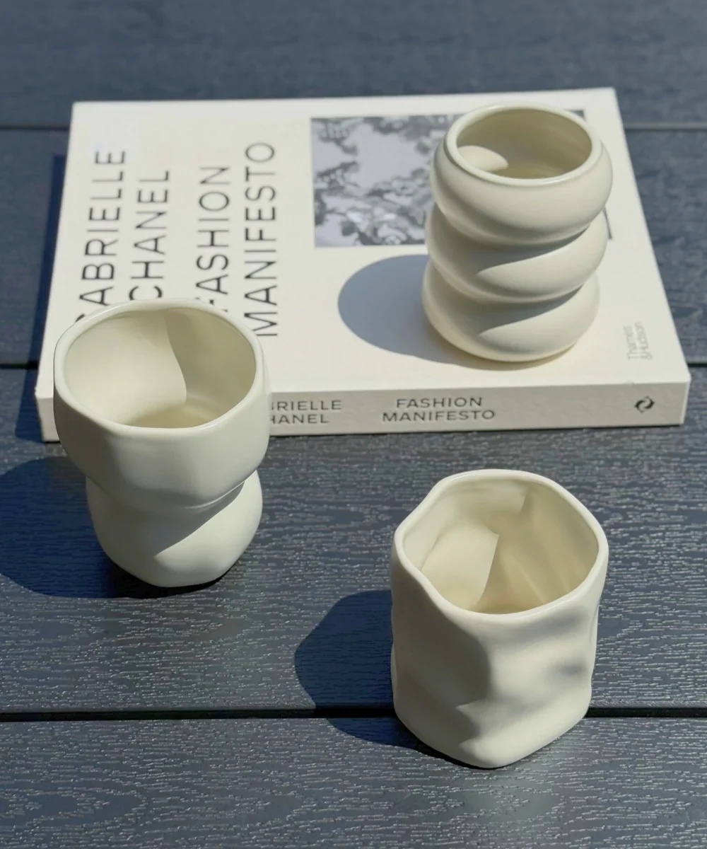 2er Diamond Keramik Becher Beige - Image 3