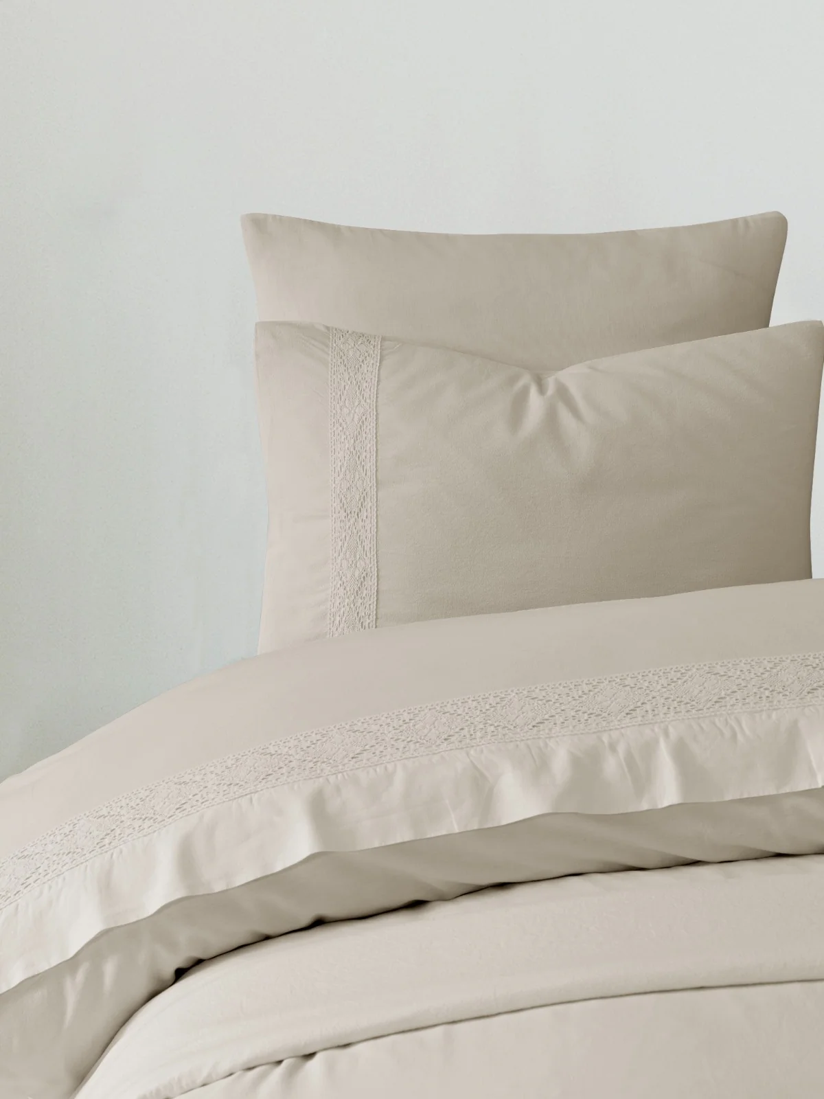Freya Beige Bettwäsche Set 4 tlg. 200x220cm - Image 2