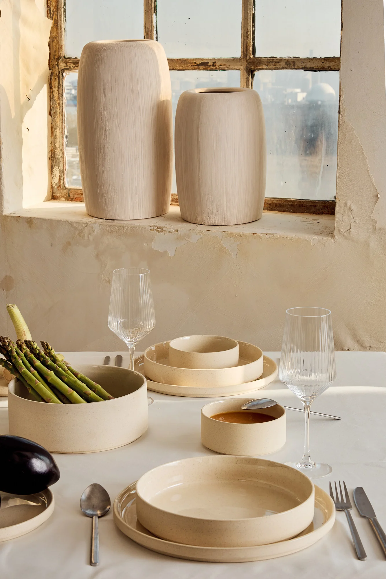 Granit Beige Teller-Set 25-teilig - Image 4