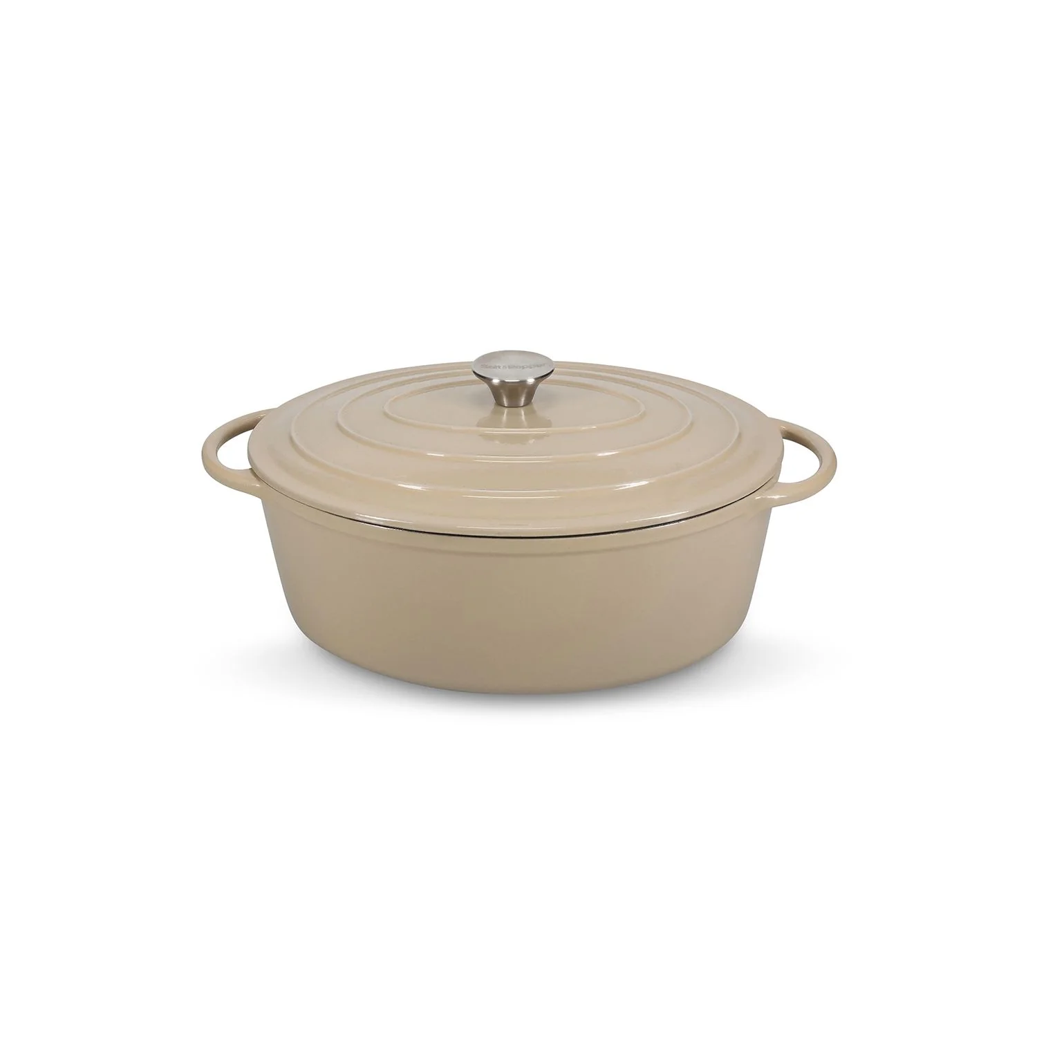 Gusseisen Kochtopf Ferno beige oval 41x26cm - Image 3