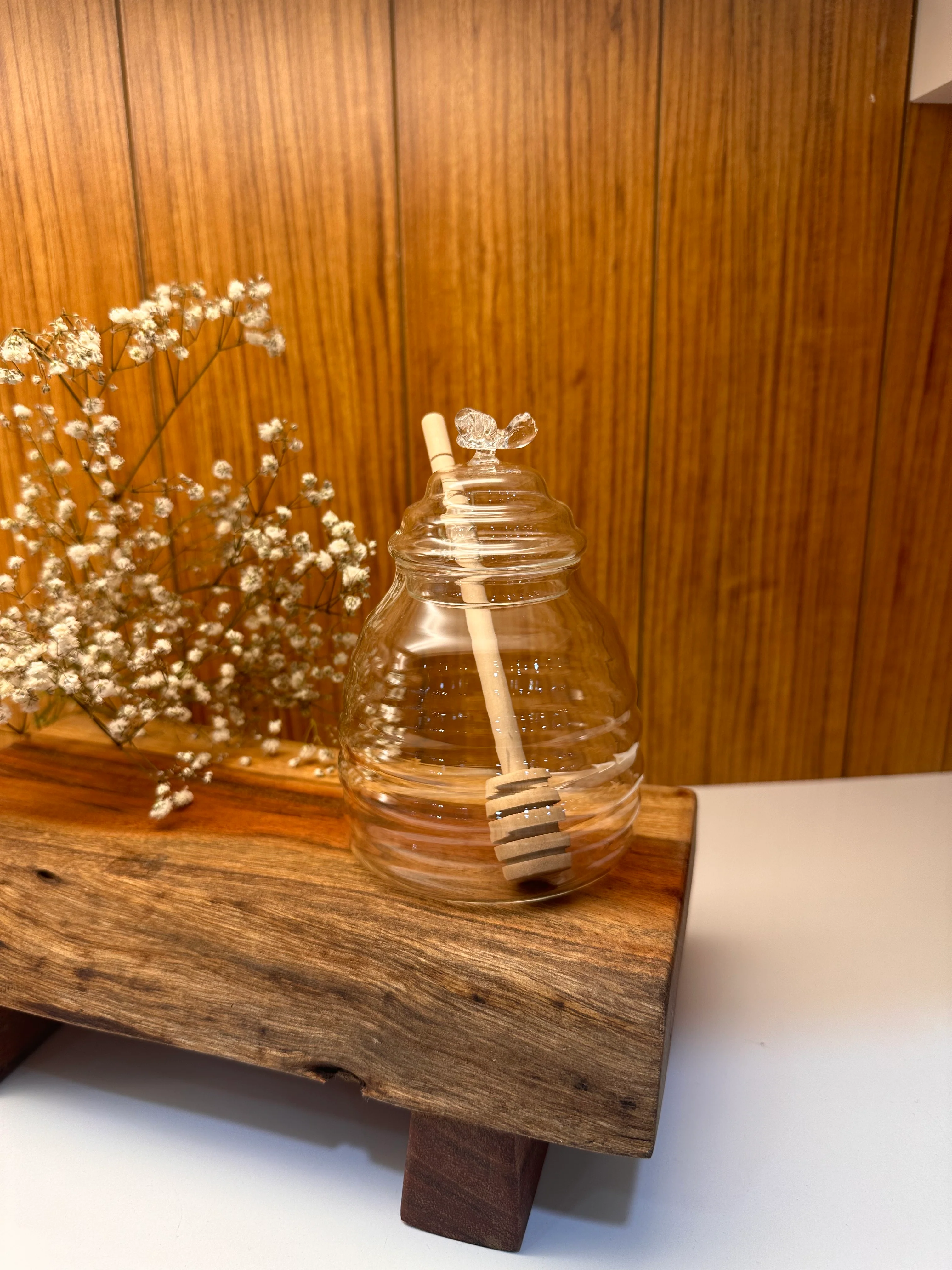 Honigtopf mit Deckel Holzlöffel 40cl - Image 2