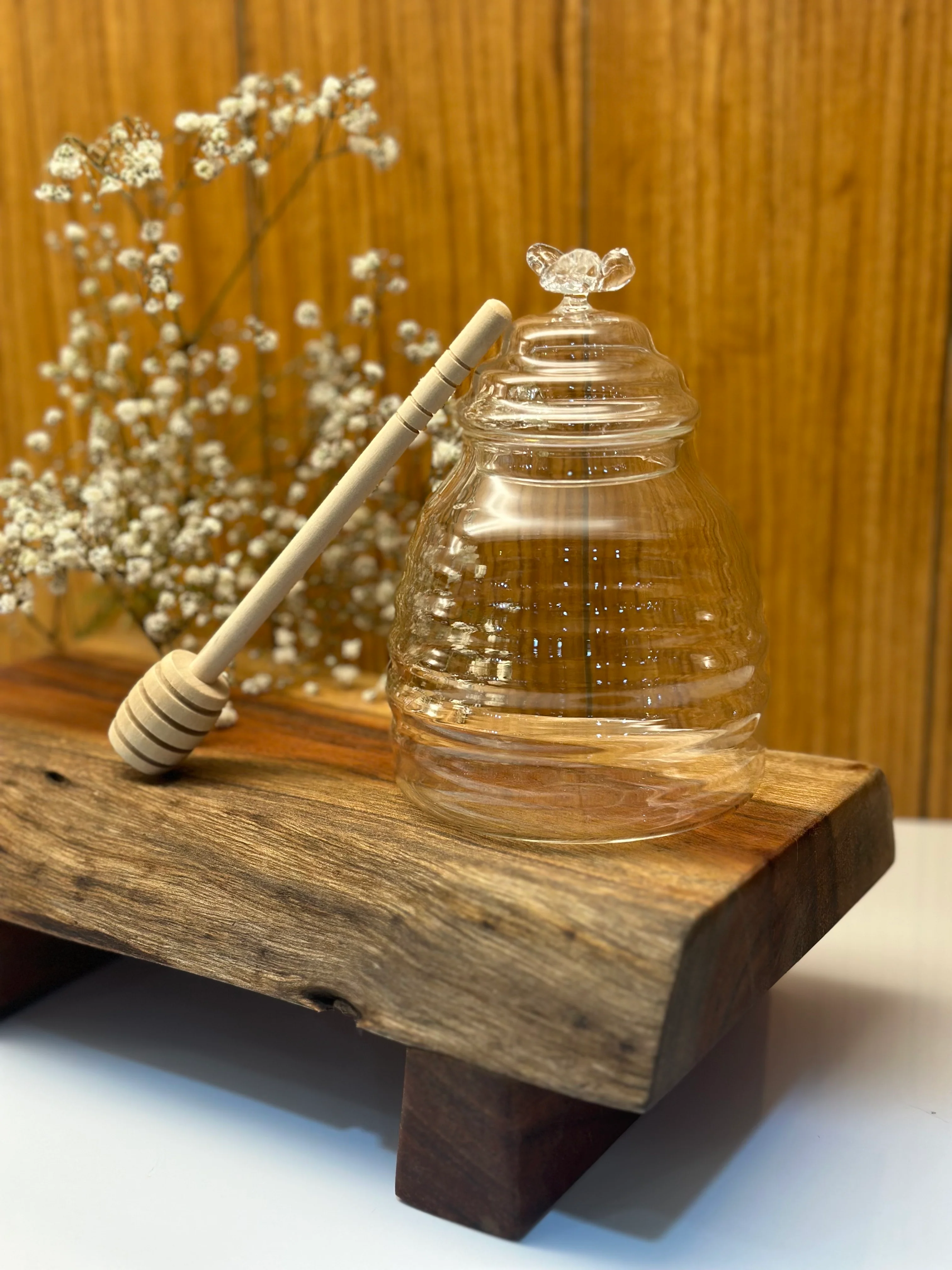 Honigtopf mit Deckel Holzlöffel 40cl - Image 4