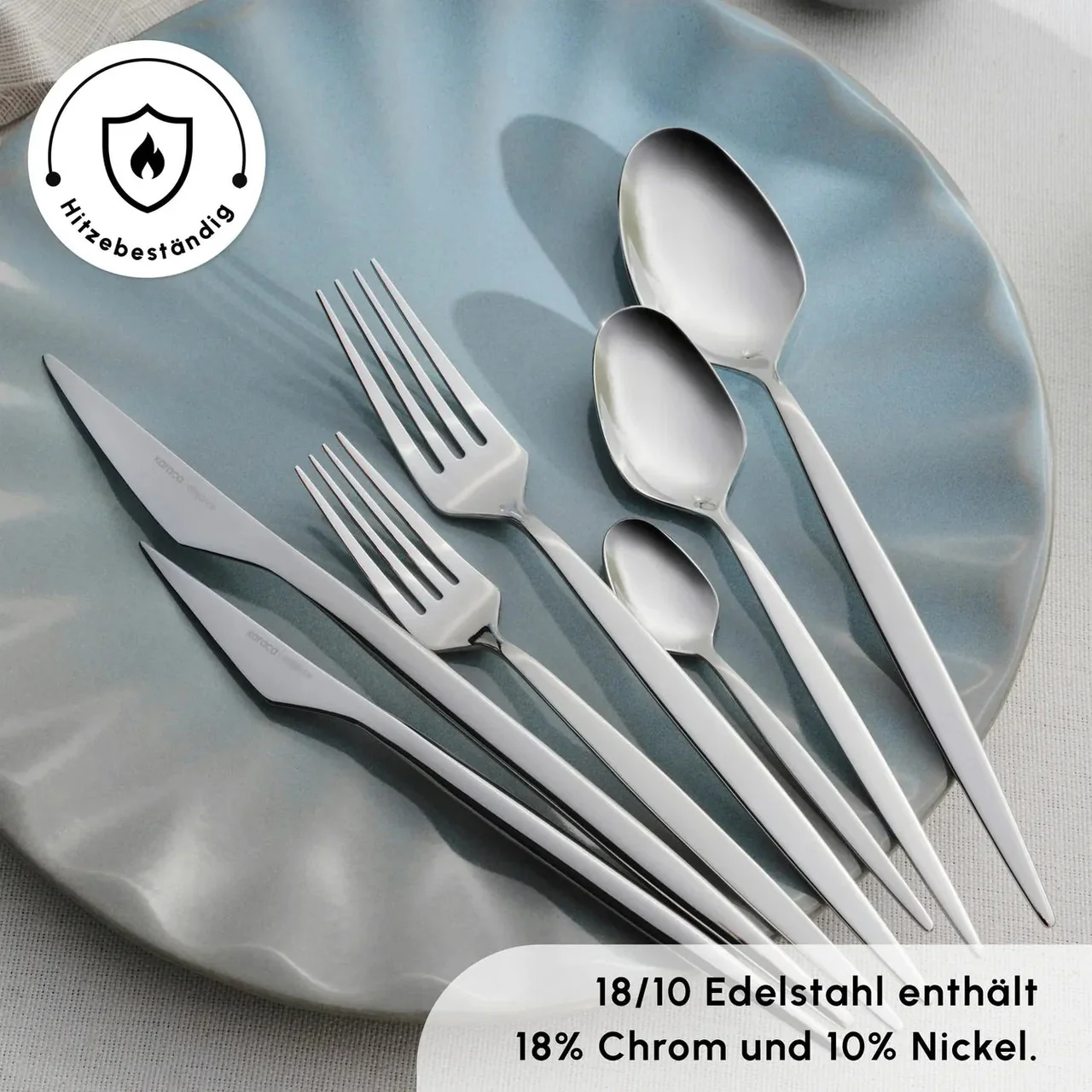 Karaca Besteckset New Thor Elegance 84 teilig für 12 Personen - Image 3