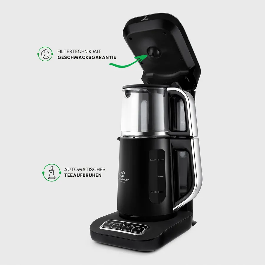 Karaca Caysever Robotea Pro 4 in 1 sprechender automatischer Teekocher schwarz Chrome - Image 4