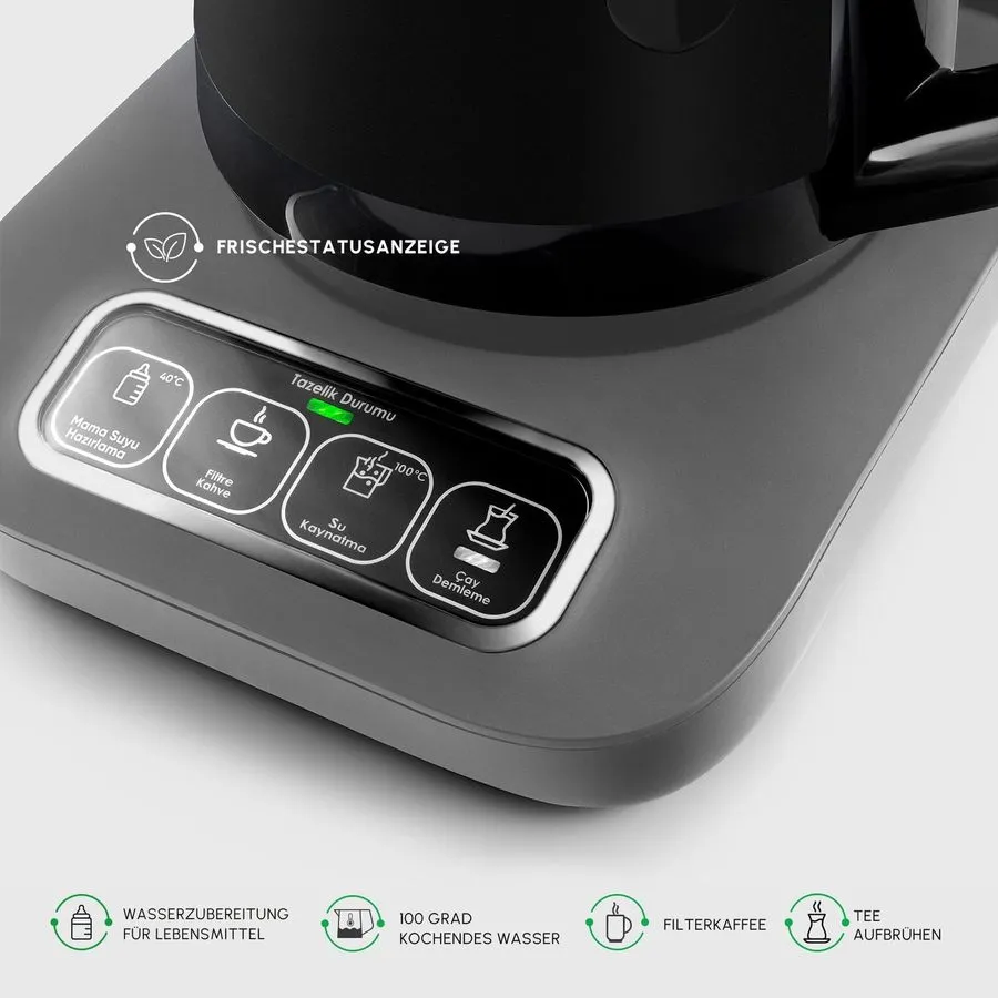Karaca Caysever Robotea Pro 4 in 1 sprechender automatischer Teekocher Space Grau - Image 5