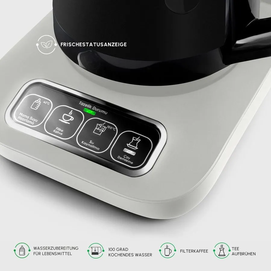 Karaca Caysever Robotea Pro 4 in 1 sprechender automatischer Teekocher Starlight Beige - Image 5