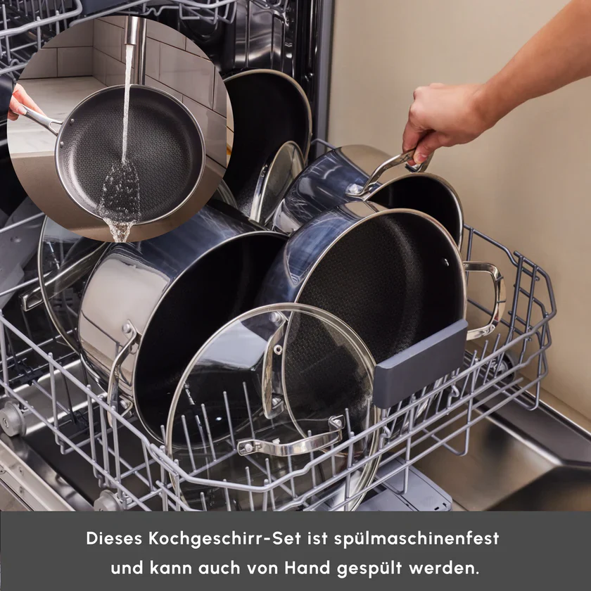 Karaca Ceramica Steel 3Ply Edelstahl-Kochgeschirr-Set - Image 9