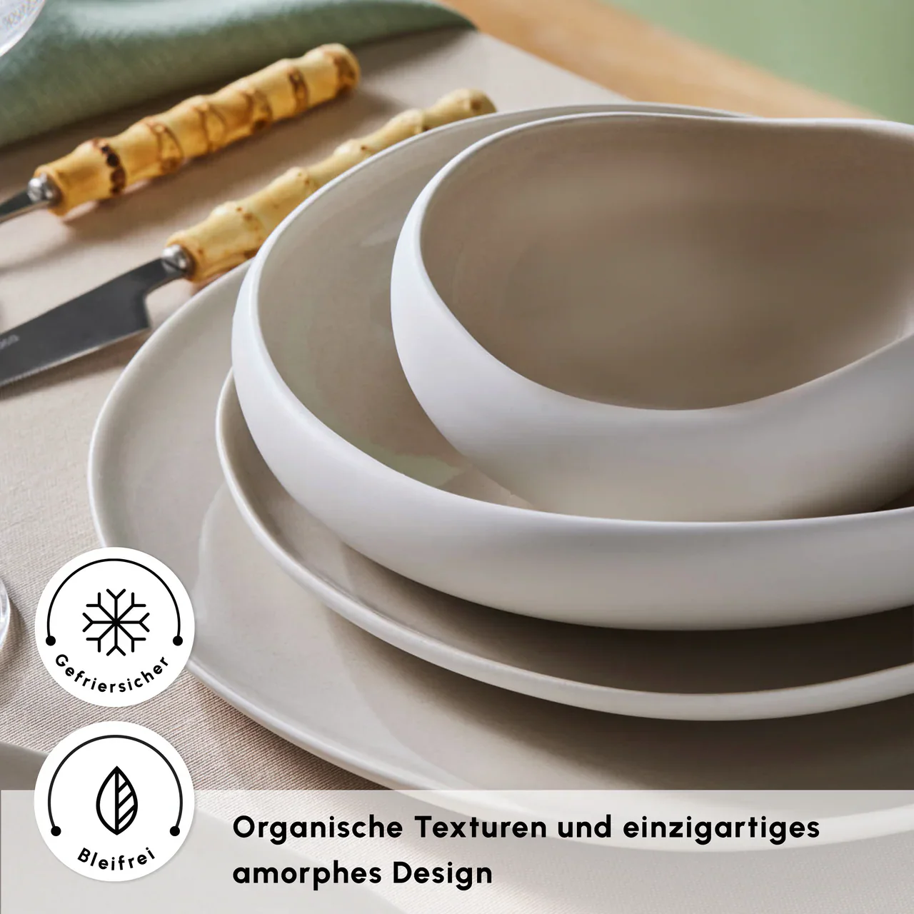 Karaca Cupid Beige Geschirrset 55 teilig Earth Collection - Image 4