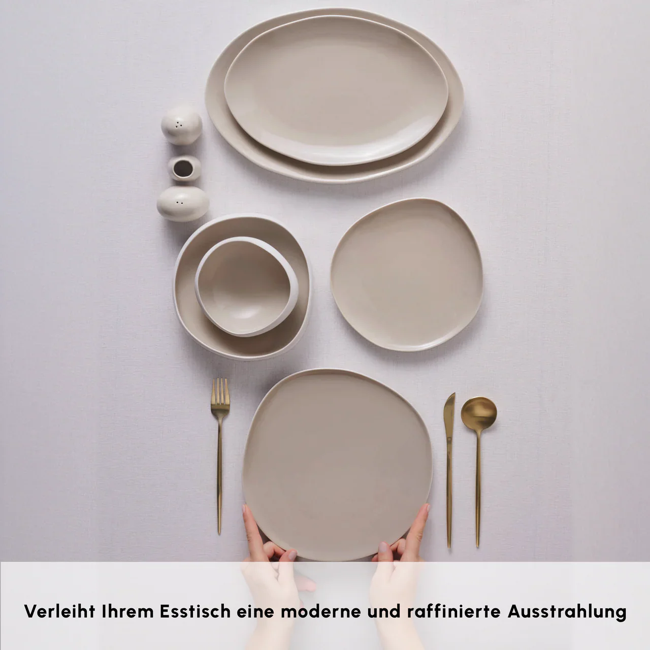 Karaca Cupid Beige Geschirrset 55 teilig Earth Collection - Image 5