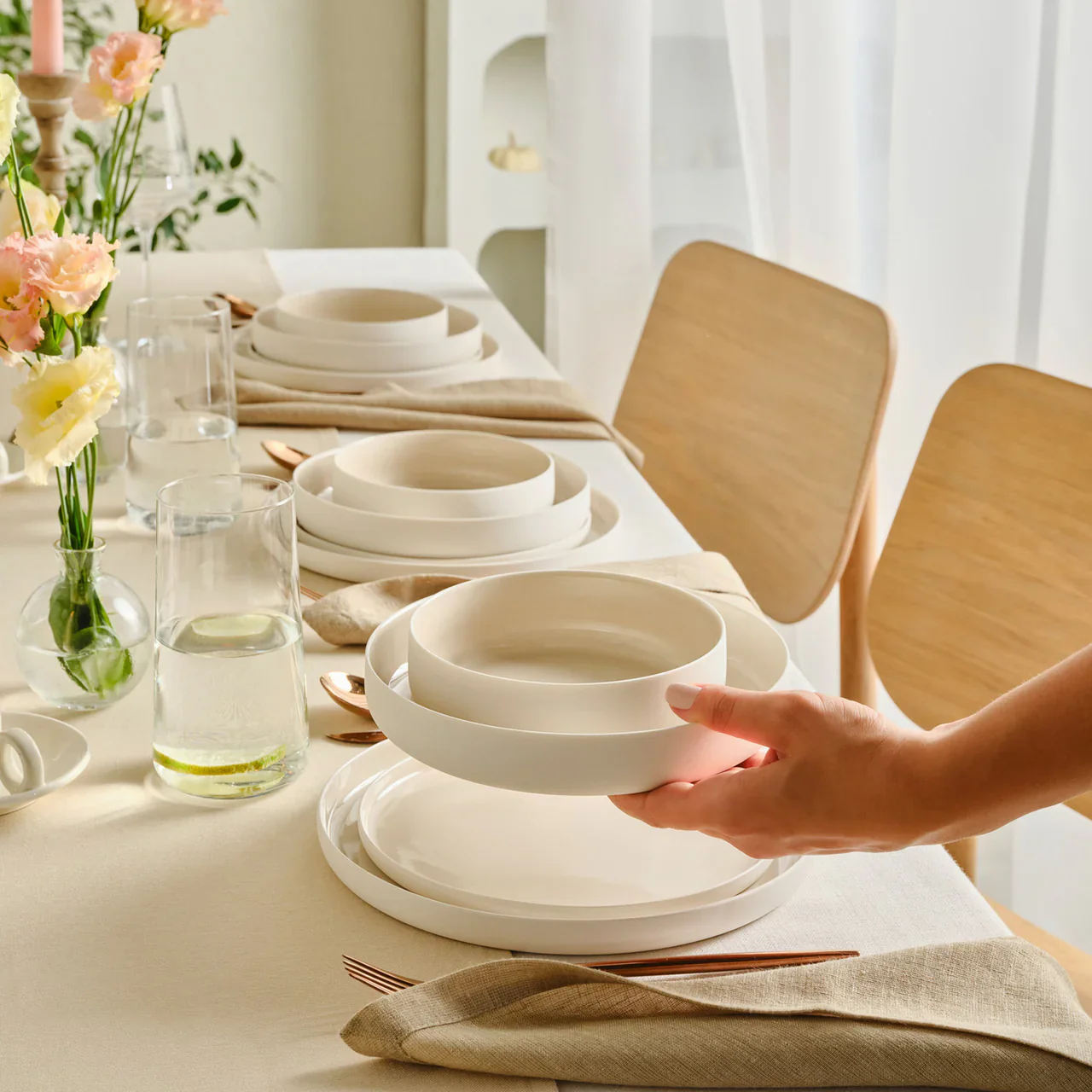 Karaca Finesse Beige Geschirrset 24 teilig Earth Collection - Image 8