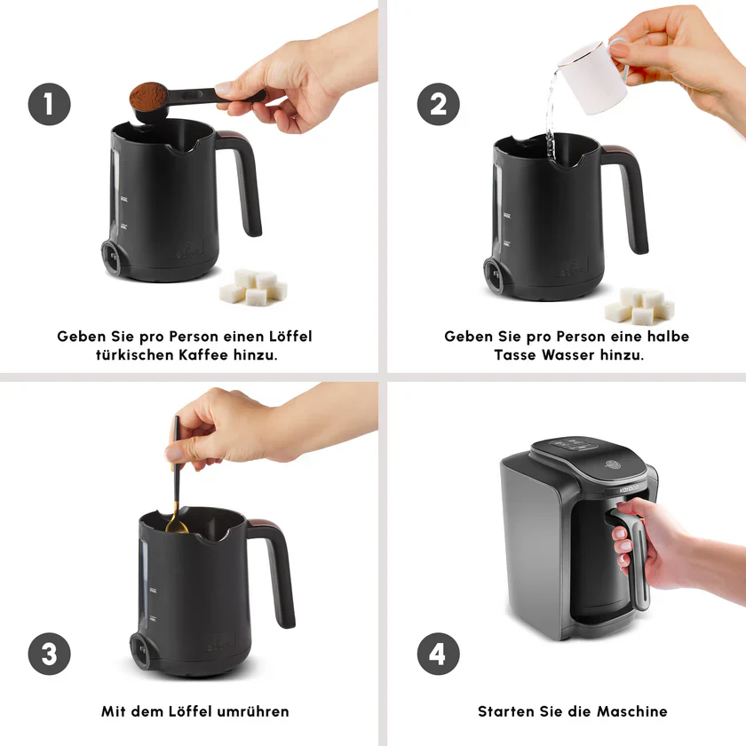 Karaca Hatır Neo Türkische Kaffeemaschine mit Milch – Space Grey - Image 6