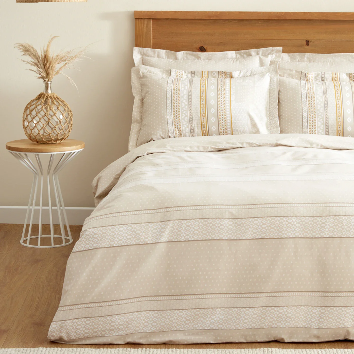Karaca Home Keira Beige Bettwäsche 200x220cm 4tlg. - Image 2