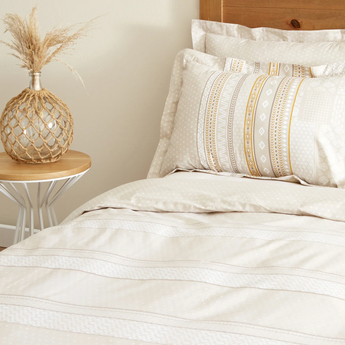 Karaca Home Keira Beige Bettwäsche 200x220cm 4tlg. - Image 4