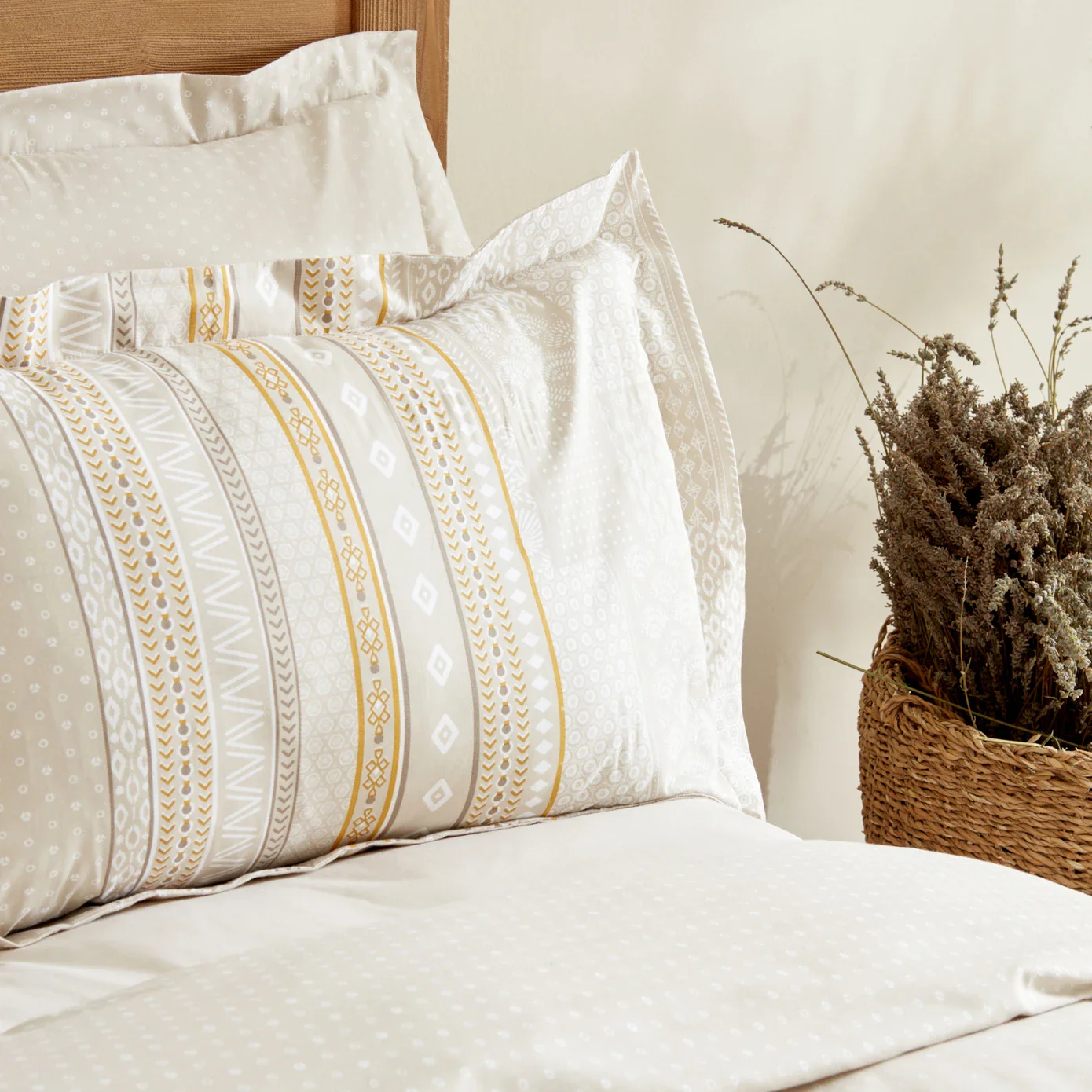 Karaca Home Keira Beige Bettwäsche 200x220cm 4tlg. - Image 6