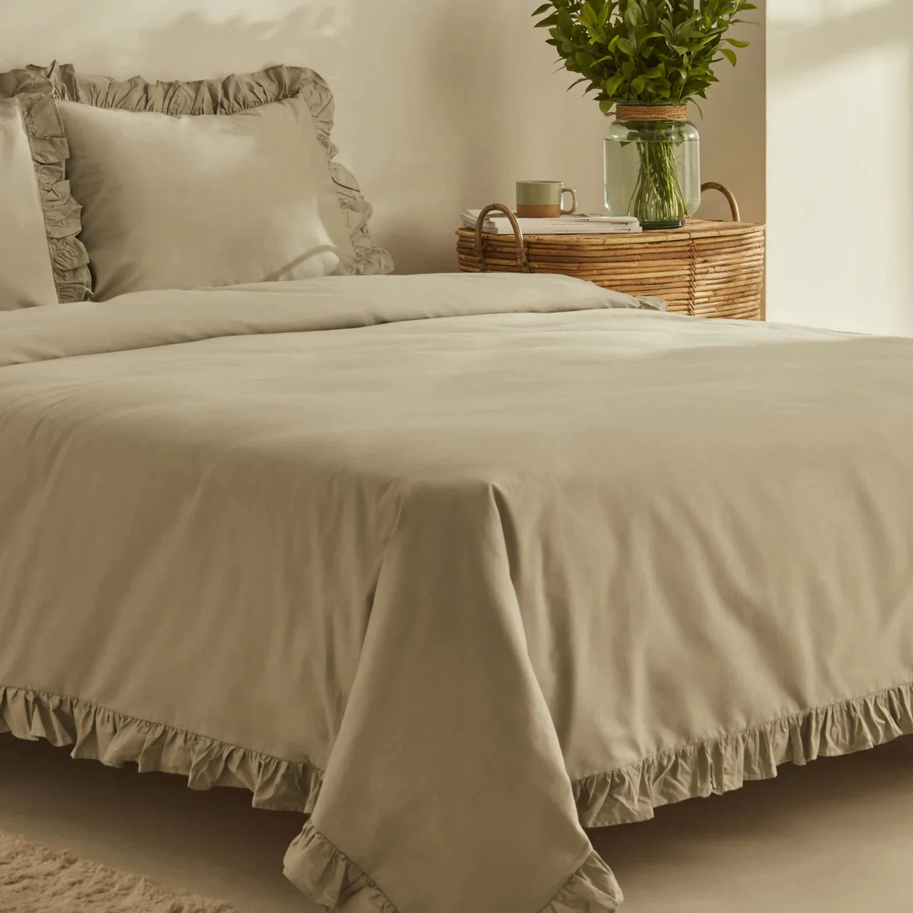 Karaca Home Pure Ruffle Bettwäsche 200x220cm 4tlg. Salbei - Image 2