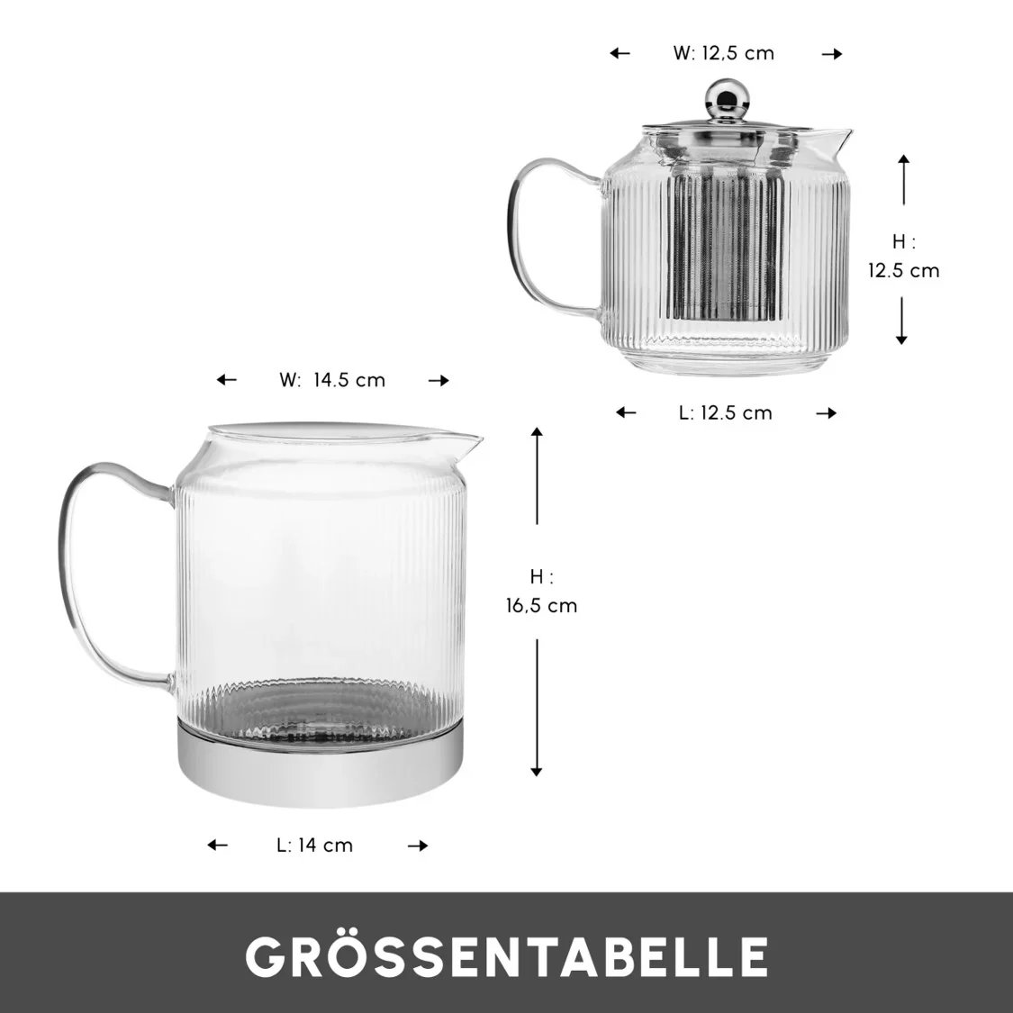 Karaca Kelly XL Glas-Teekanne - Image 3