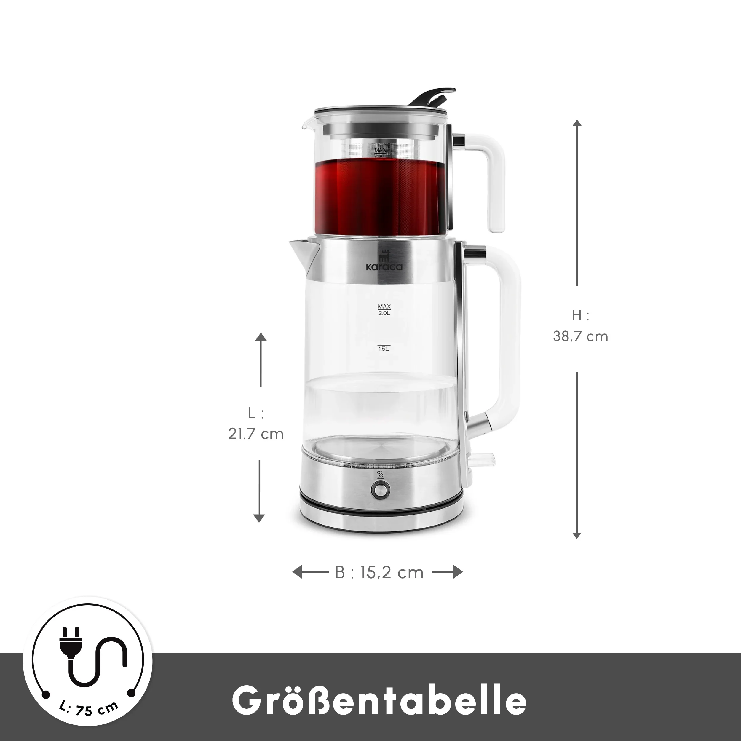 Karaca Luma Glas-Teemaschine - Image 3