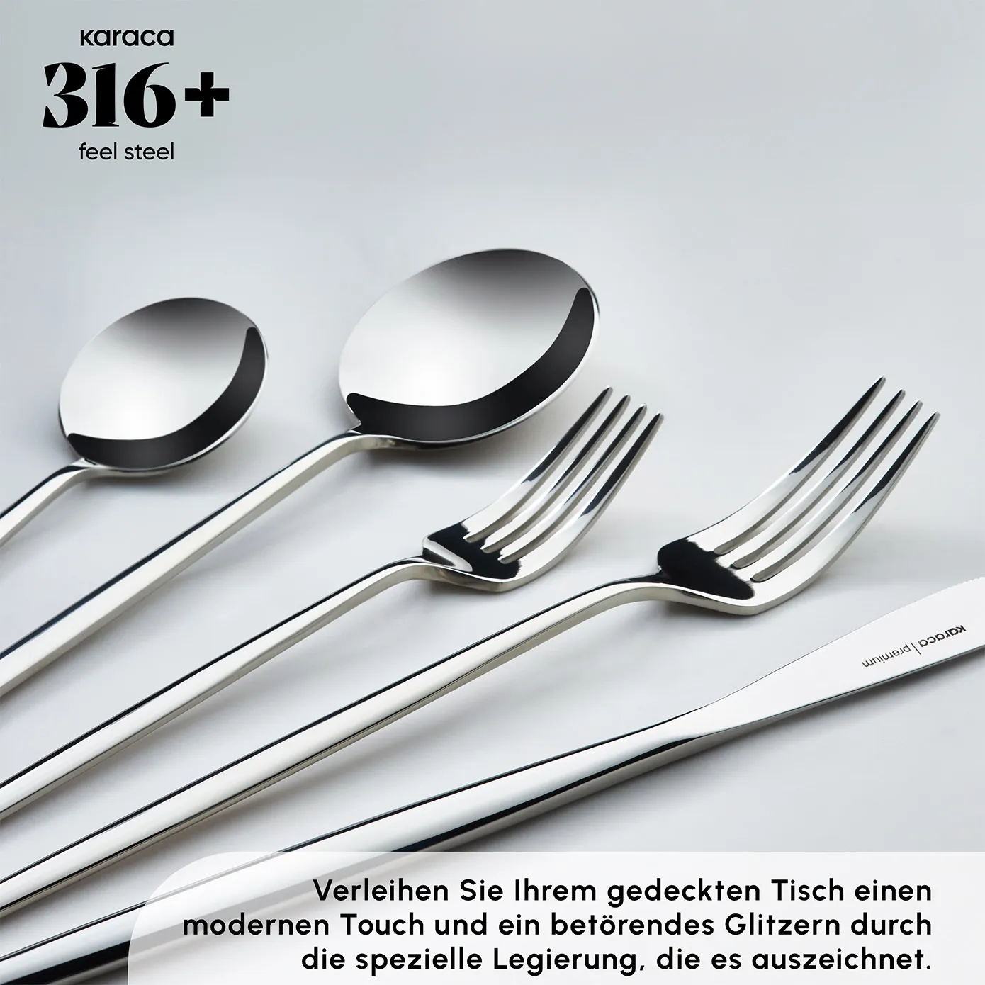 Karaca Mild 84-teilig 316+ Premium Besteckset für 12 Personen - Image 7
