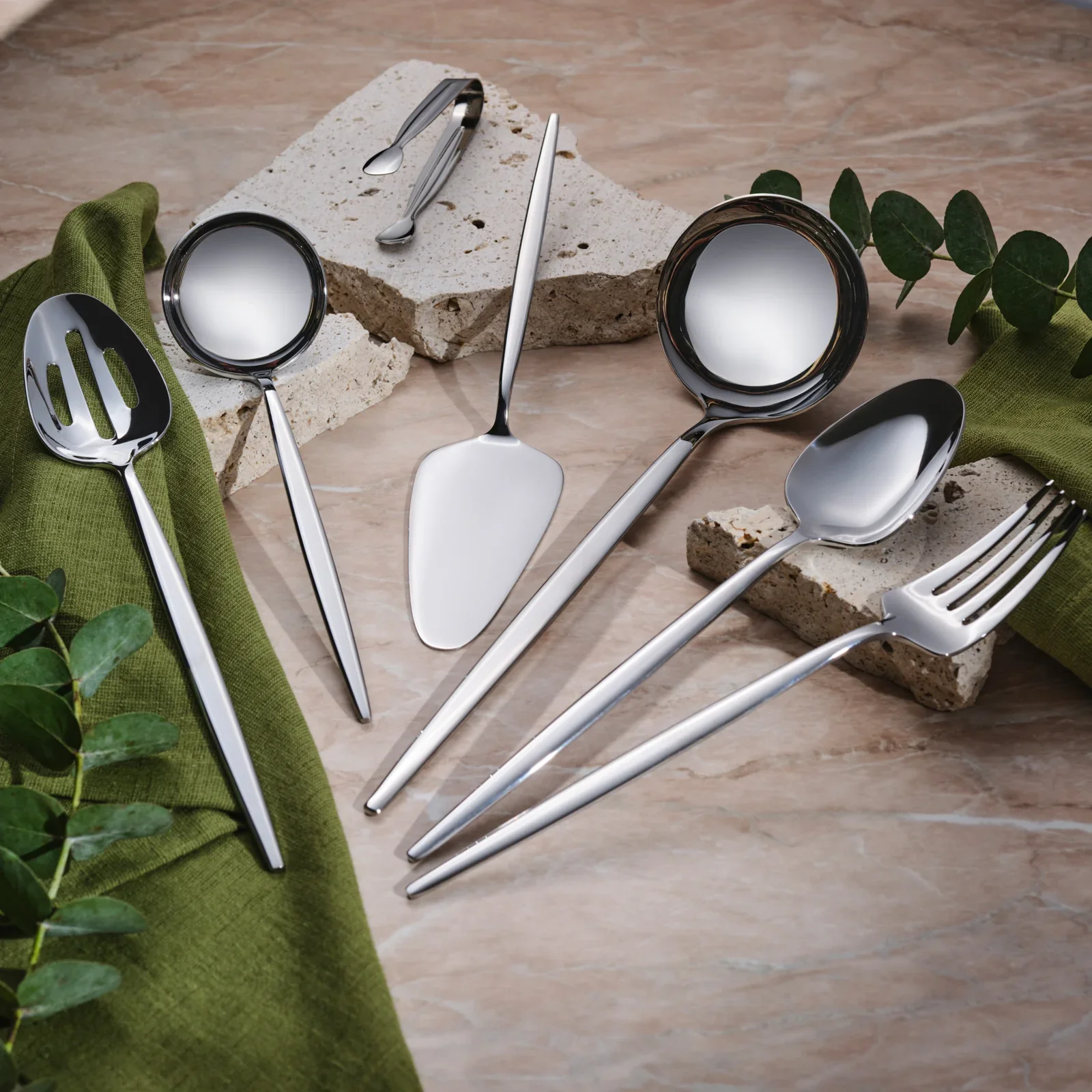 Karaca Moongate 7-teilig Servierset, Silber - Image 3