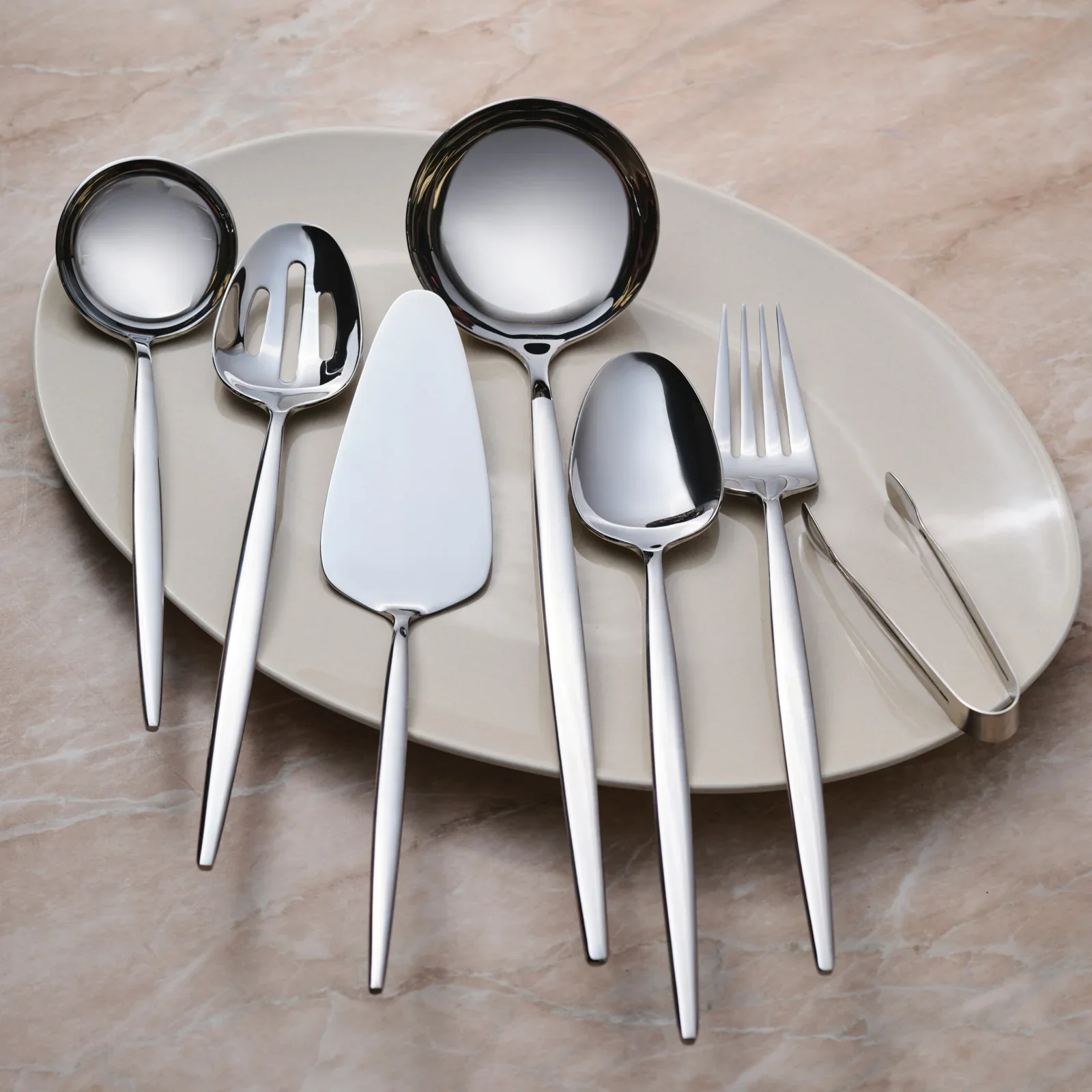 Karaca Moongate 7-teilig Servierset, Silber - Image 4