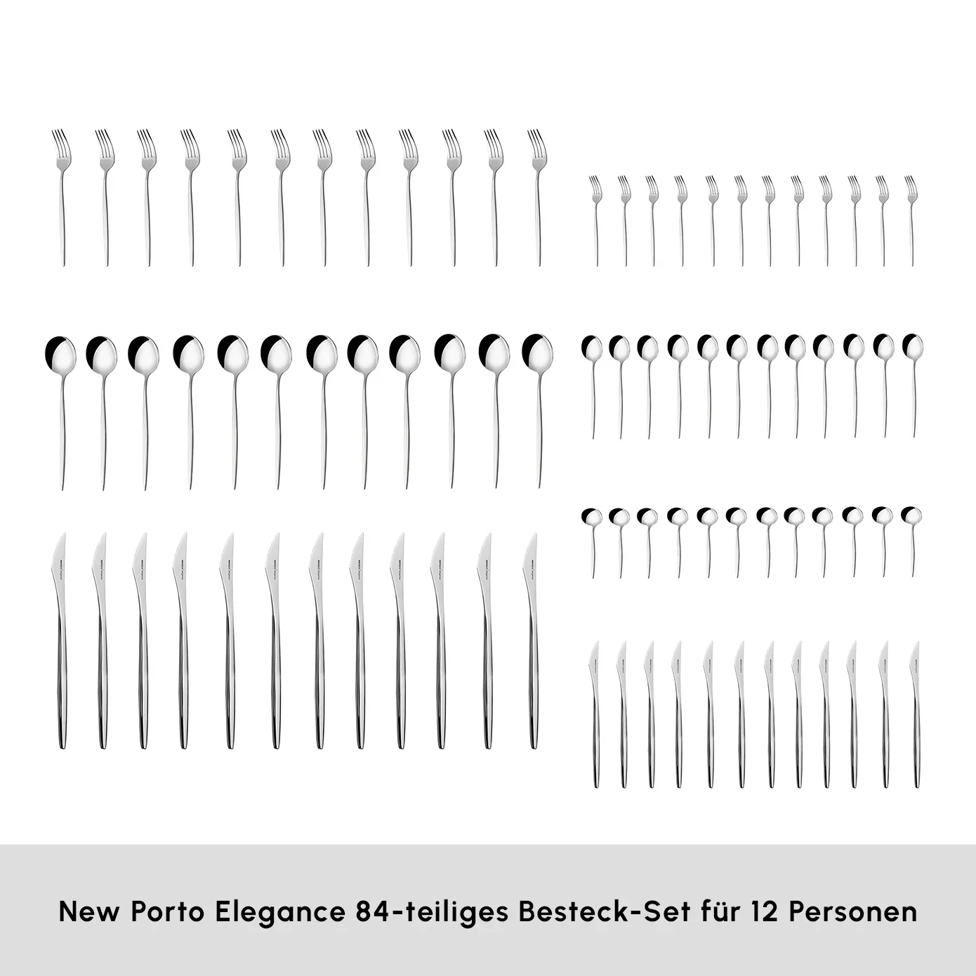 Karaca New Porto 12-Personen 84-Teiliges Besteckset - Image 3