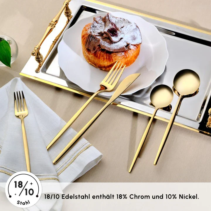Karaca Orion Shiny Gold Besteck Set 30 teilig glänzend - Image 3