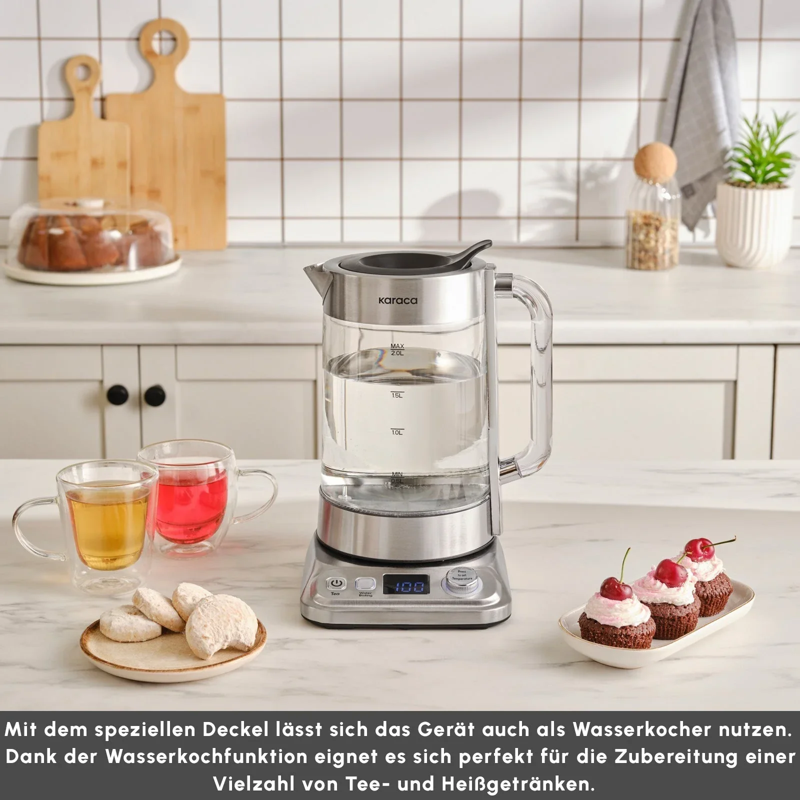Karaca Refika XL Glas Teekocher Chrom - Image 3