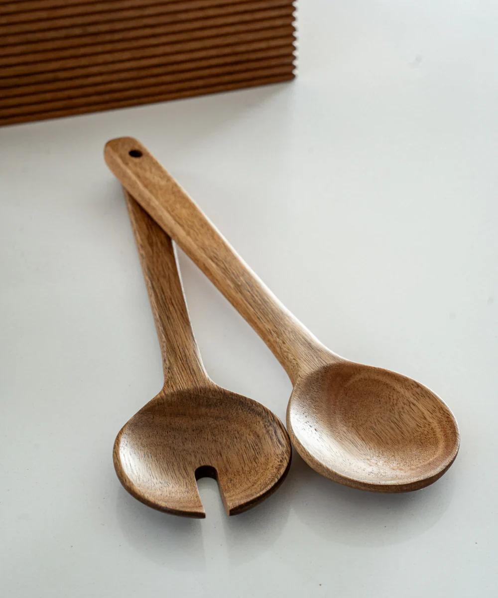 Luno Salatbesteck 2 teilig aus Akazienholz - Image 2