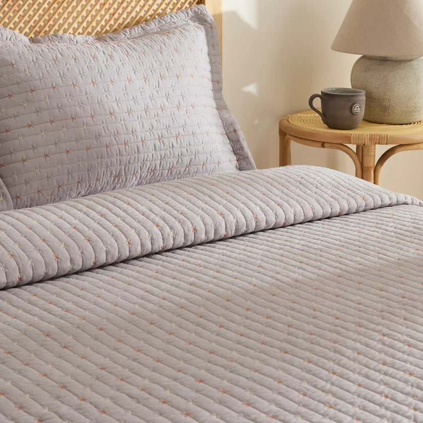 Karaca Margot Bettüberwurf Set Grau 230x240cm + 2(50x70) cm - Image 5