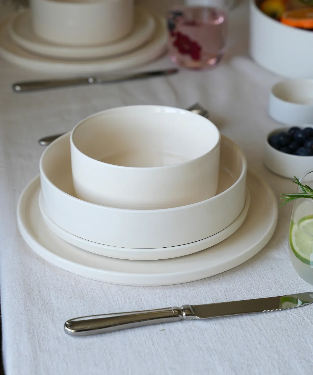 Noa Beige Geschirrset – 24-teilig - Image 10
