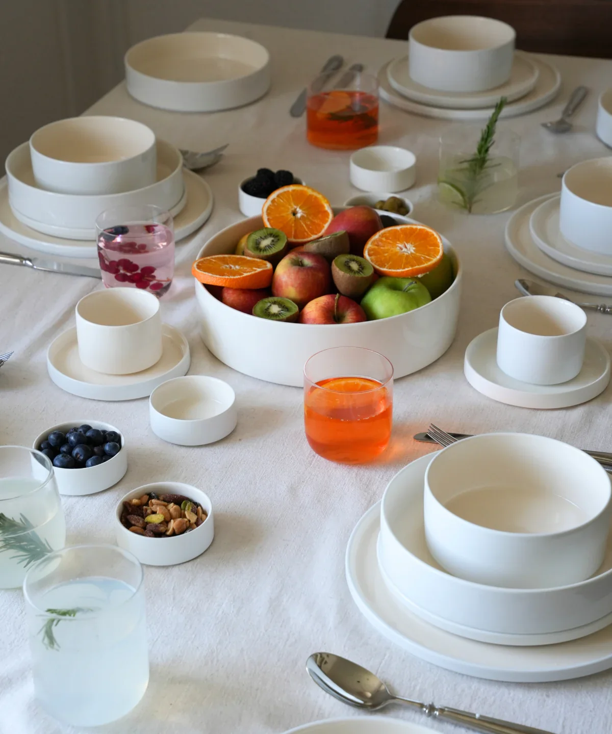 Noa Weiß-Beige Geschirrset – 24-teilig - Image 6