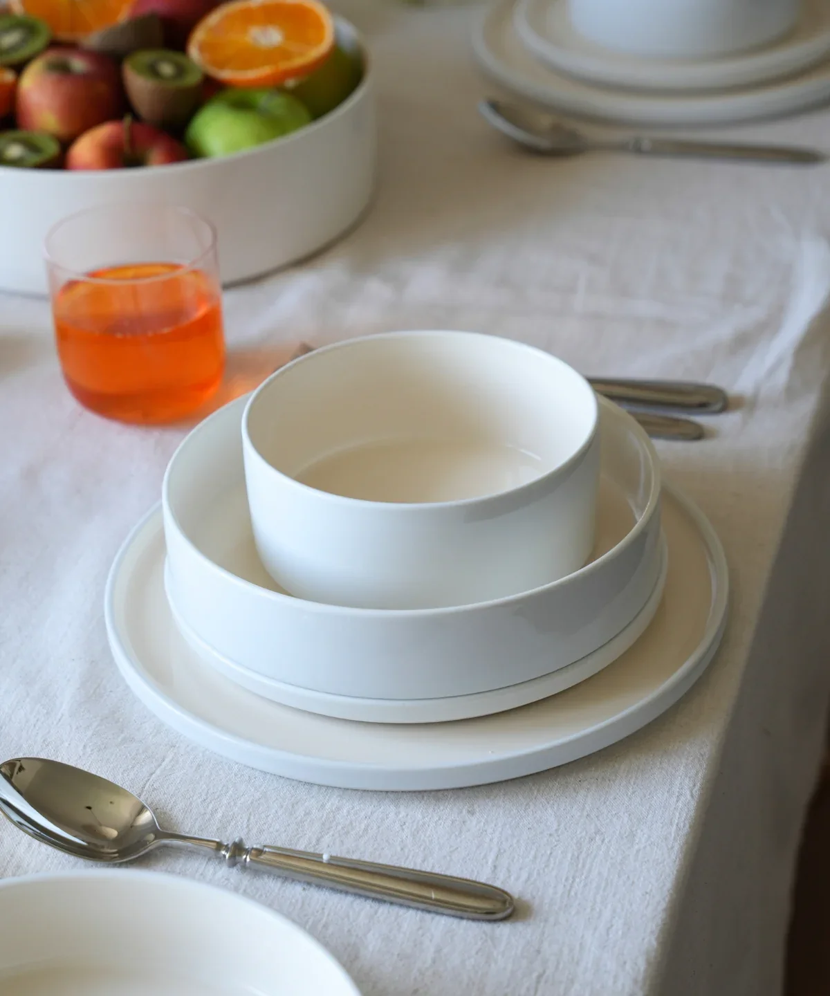Noa Weiß-Beige Geschirrset – 24-teilig - Image 7