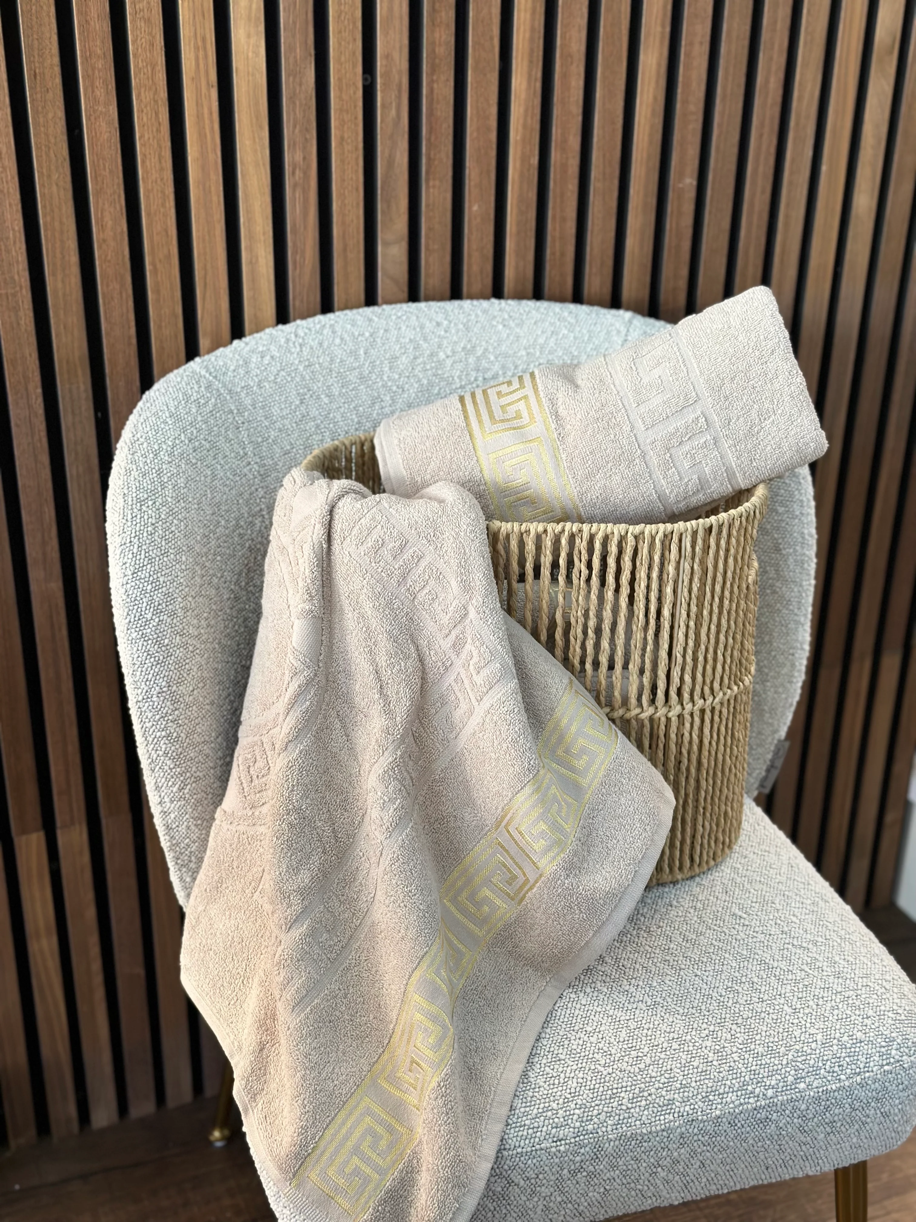 Nurpark Duschtuch Taupe 90x150 cm - Image 5