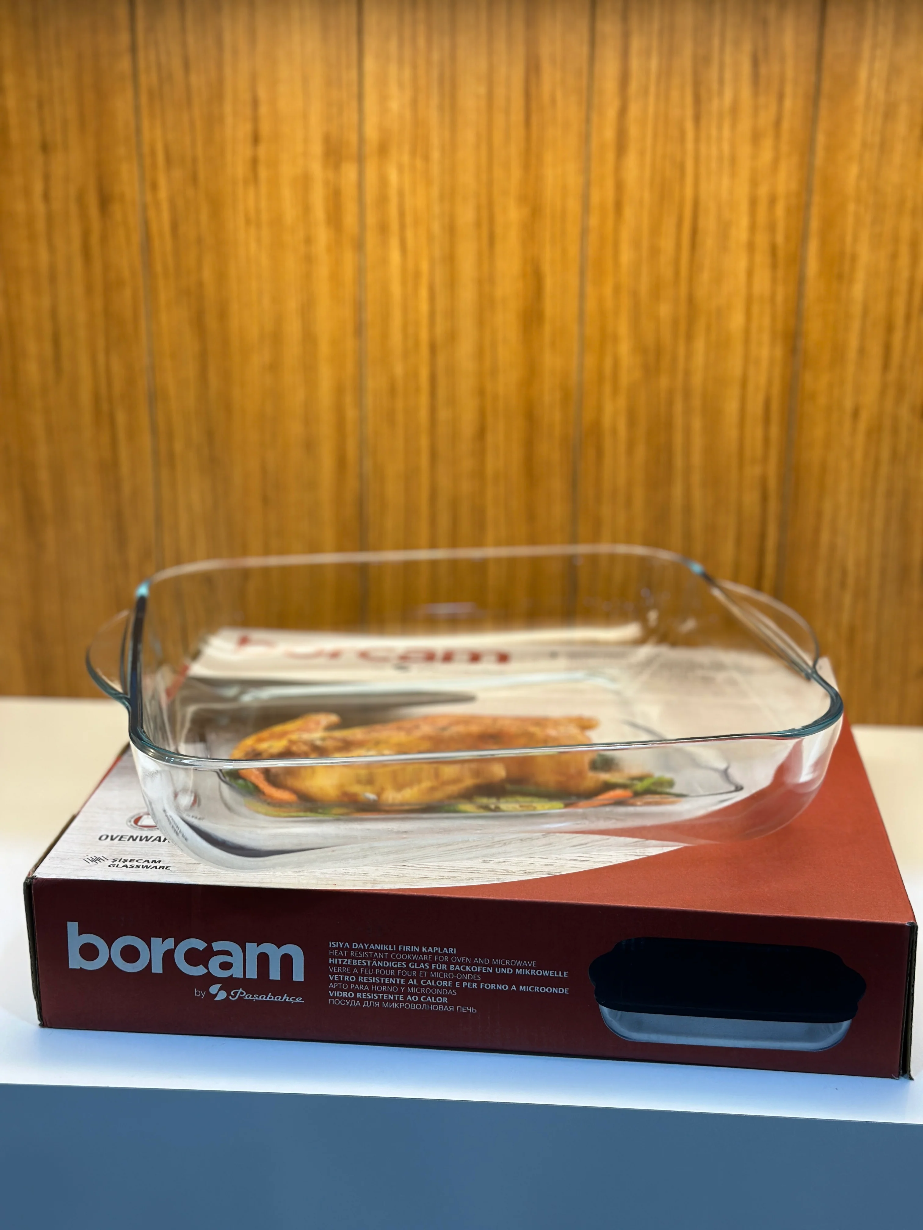 Pasabahce Borcam  Auflaufform Quadrat groß mit Deckel in schwarz 32x28cm 3,2 L - Image 3