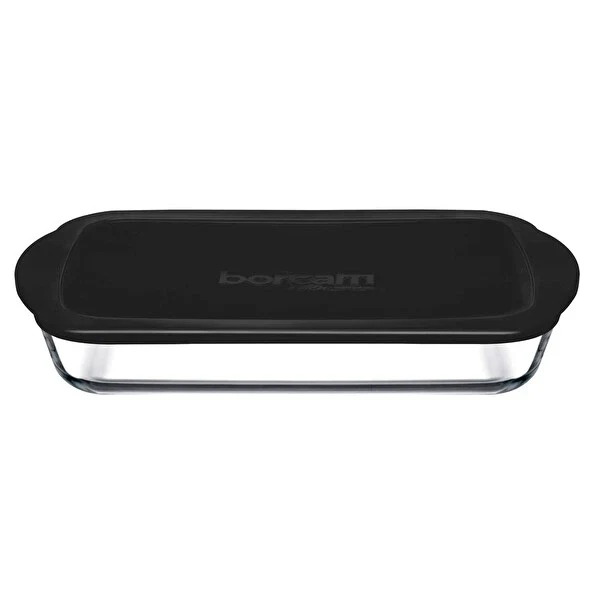 Pasabahce Borcam Auflaufform Rechteckig  groß mit Deckel in schwarz 3,8 L - Image 4