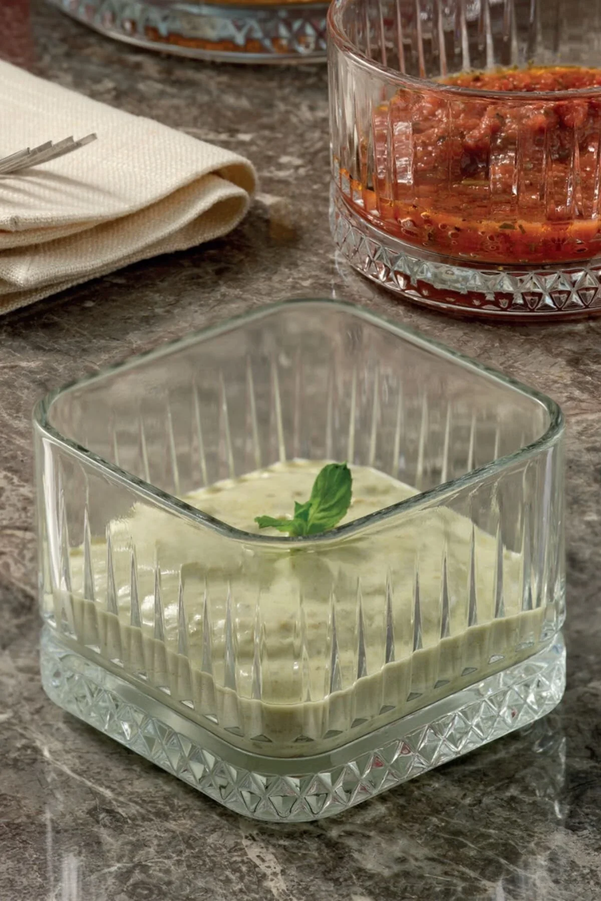 Pasabahce Elysia Glas Schale eckig 4er Set - Image 2