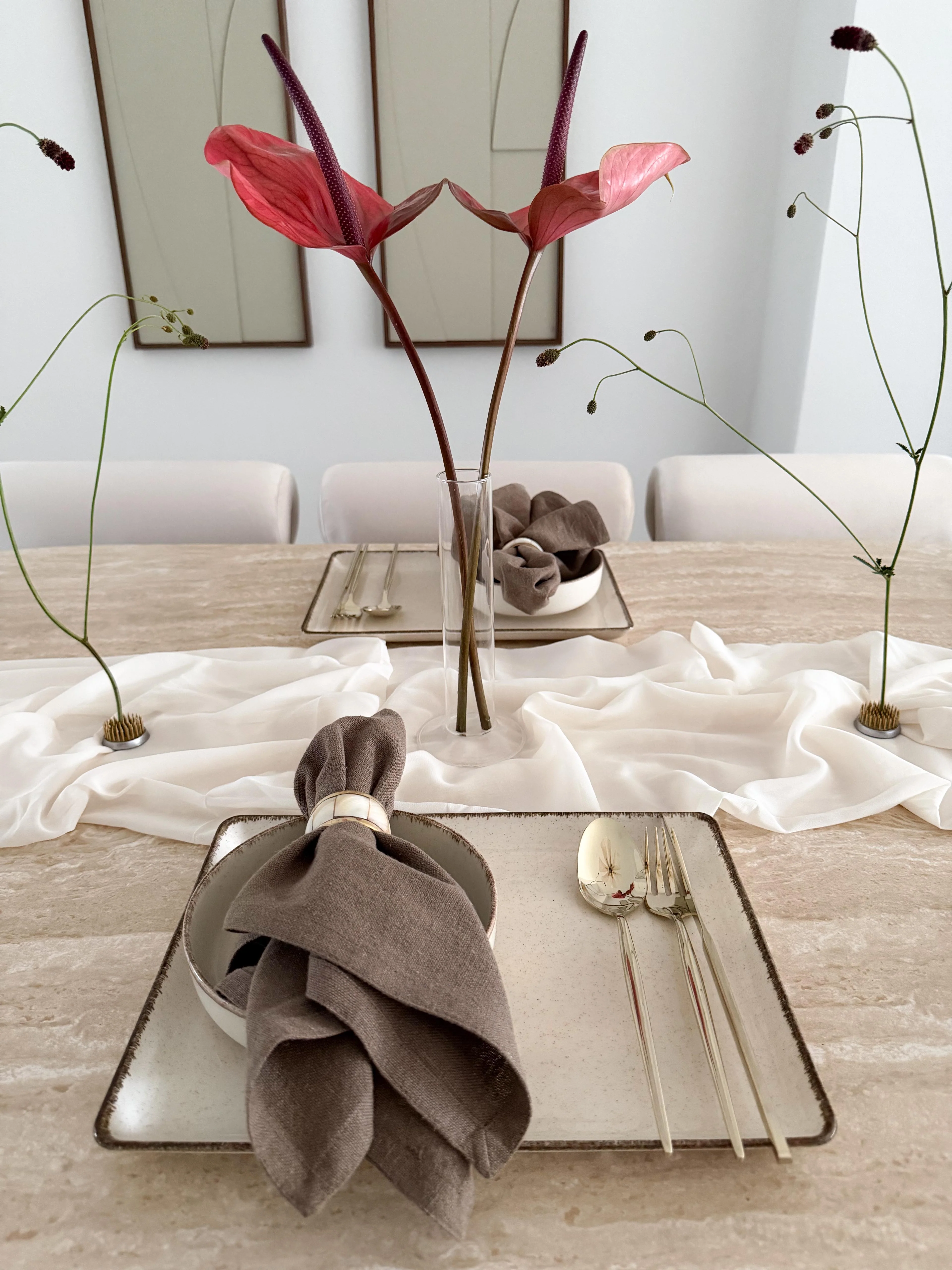 Pure Sand Beige Geschirrset für 6 Personen 12 teilig rechteckig - Image 7