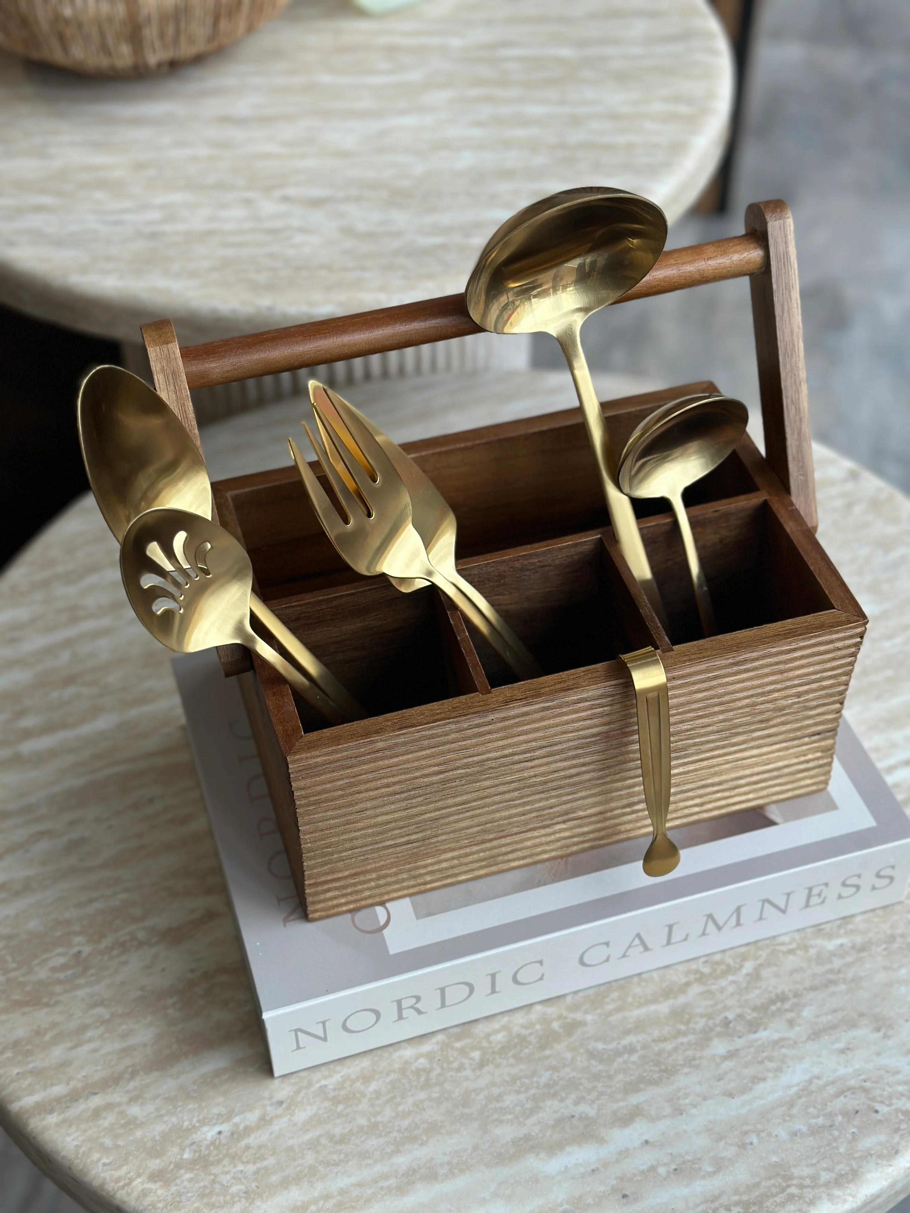 Stripe Organizer aus Akazienholz - Image 2