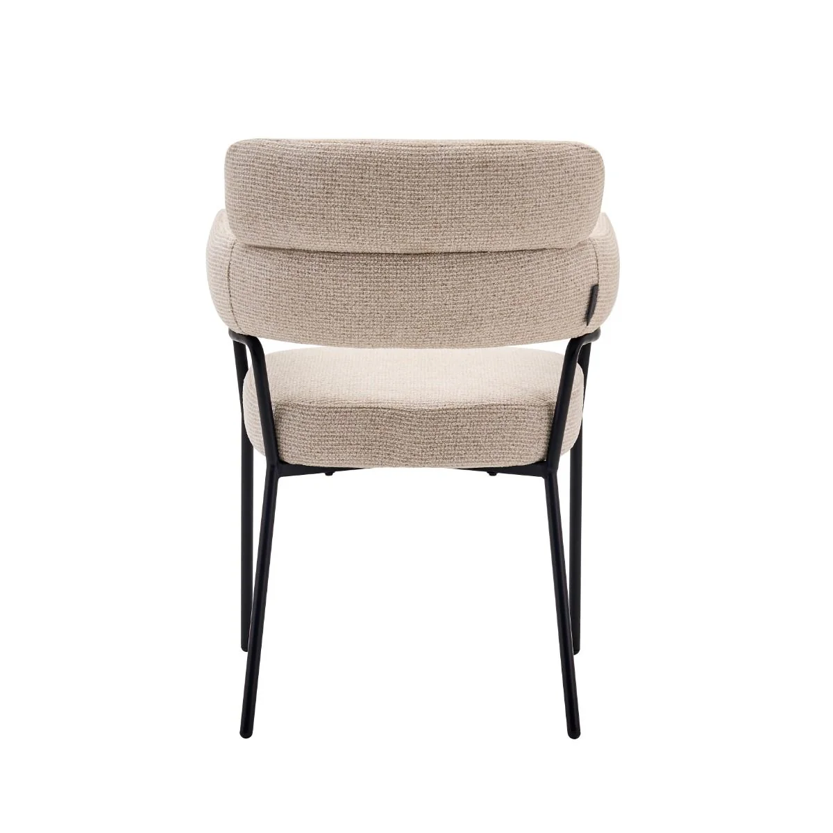 Vivente Arezzo Esszimmerstuhl Schwarz - Creme Stoff - Image 4