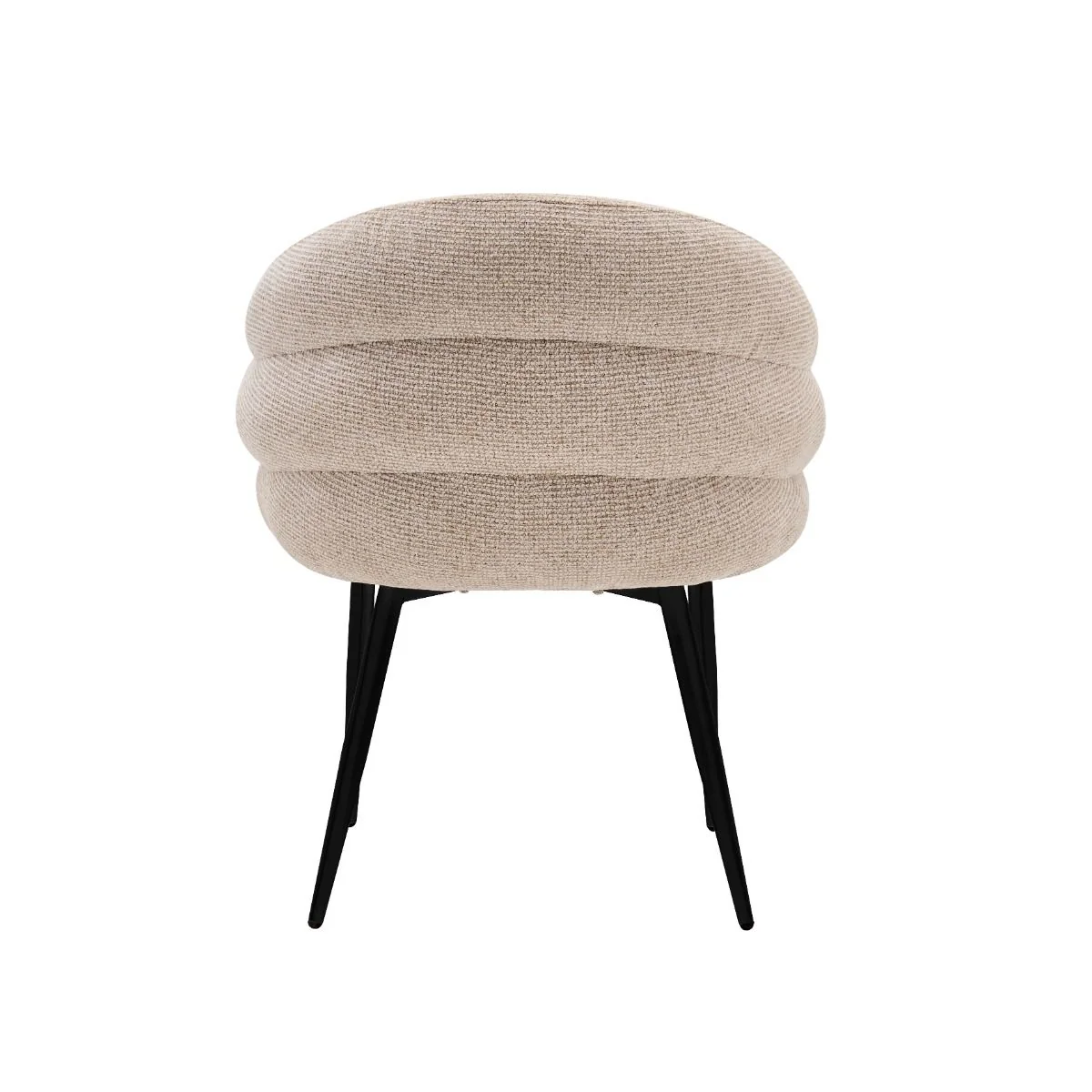 Vivente Ostuni Esszimmerstuhl Schwarz - Creme Stoff - Image 4