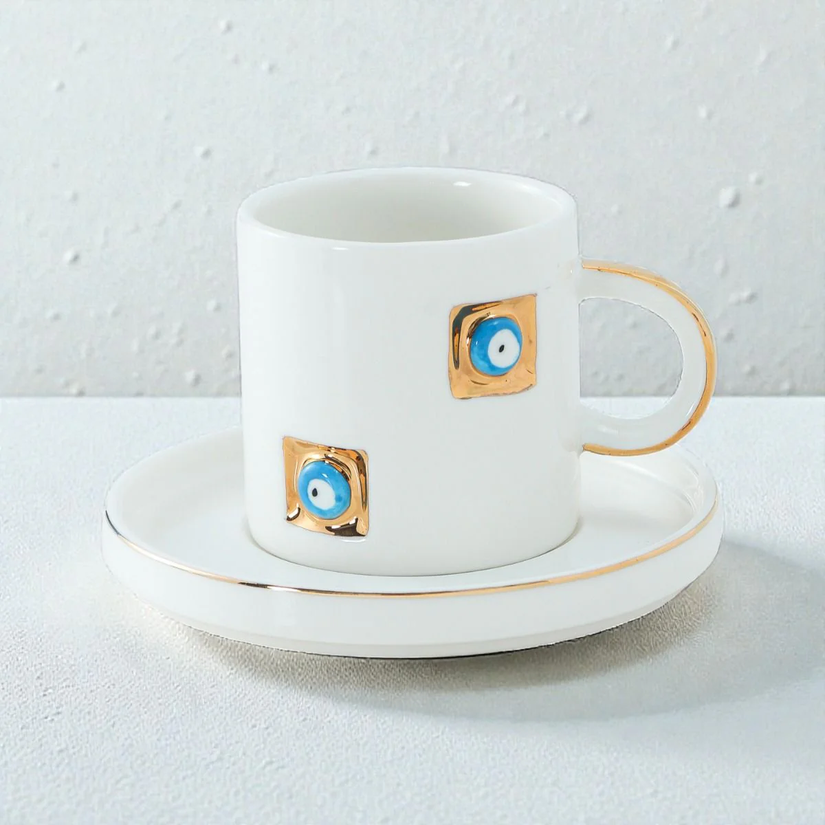 Nazar Espresso Set Yadigar | Weiß-Gold 12-teilig - Image 2